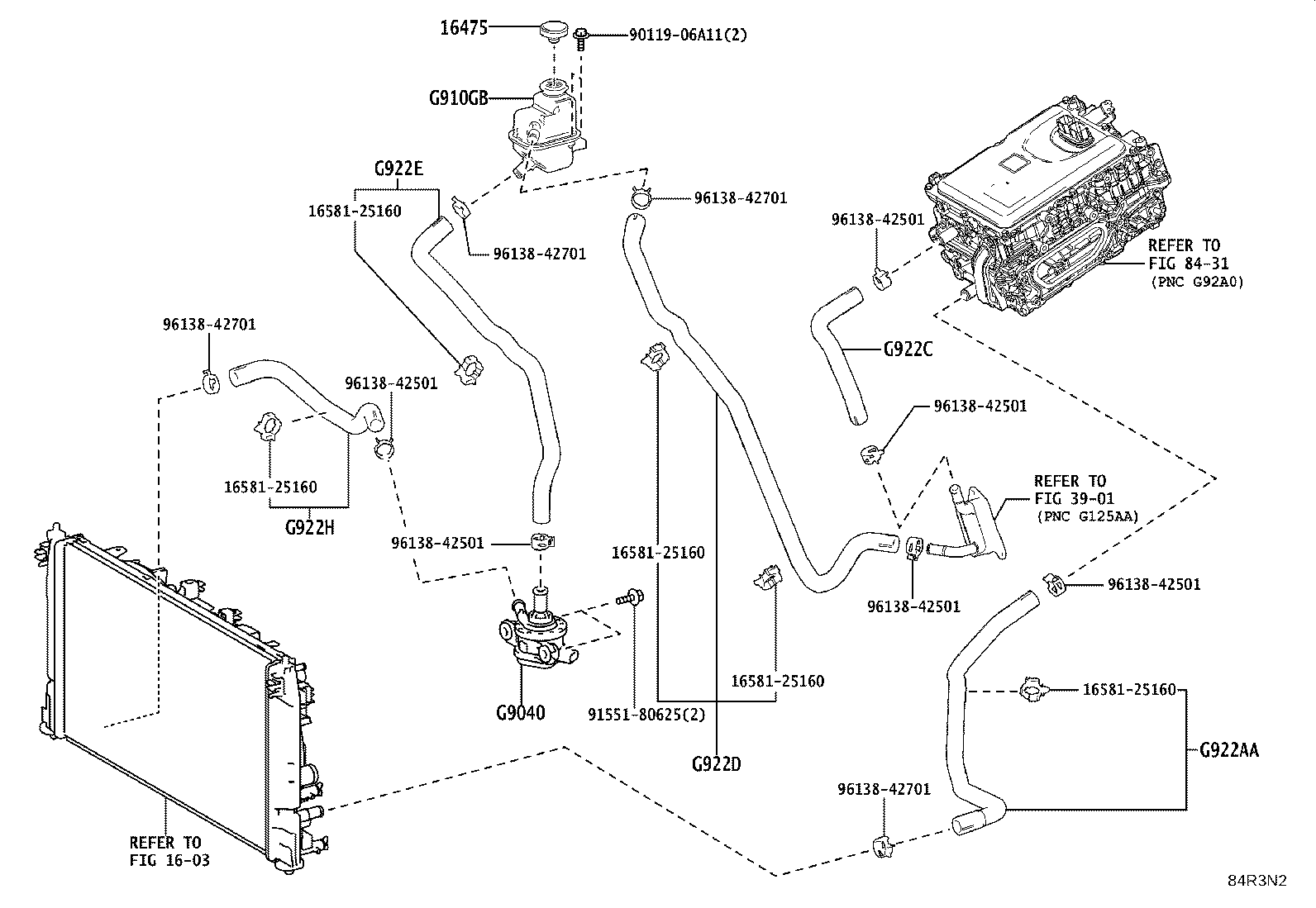G922A-76010 HOSE, INVERTER COOLING INLET, NO.1 product image