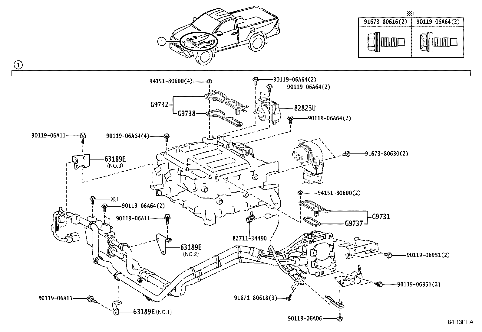 Toyota 63189-71020 BRACKET, WIRING HARNESS CONNECTOR
