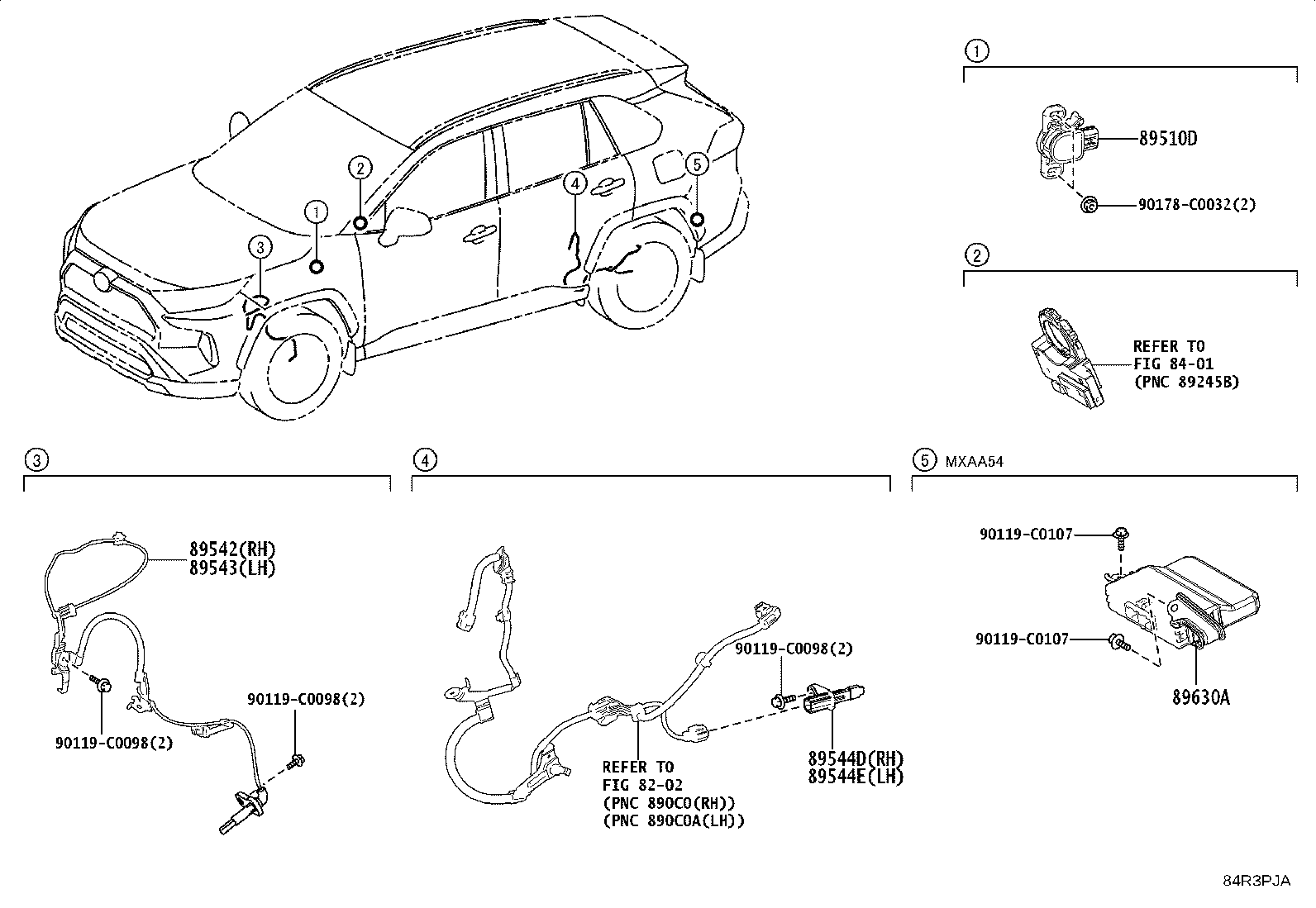 89510-0R020 SENSOR ASSY, BRAKE PEDAL STROKE product image