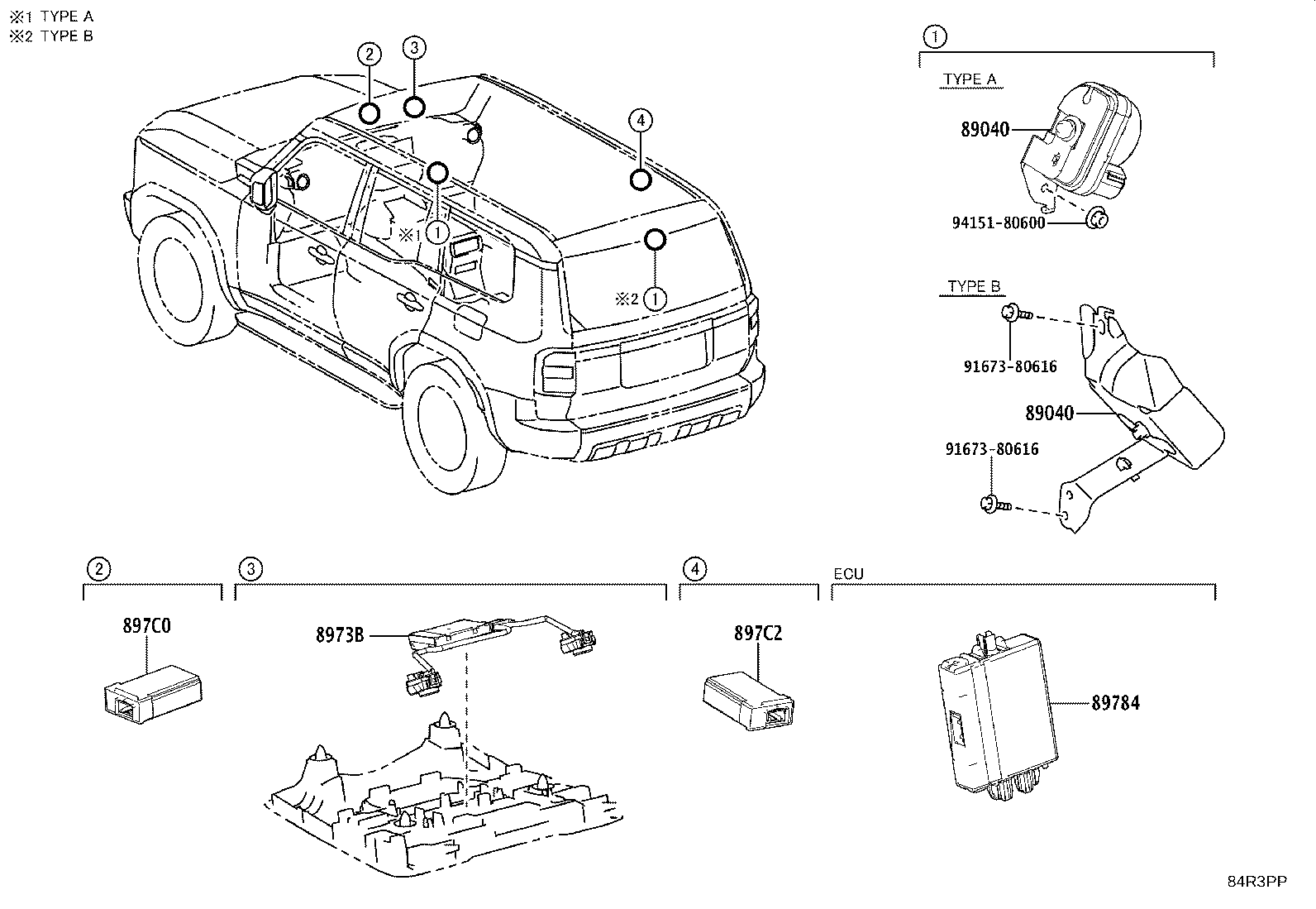 8973B-60040 SENSOR, THEFT WARNING ULTRASONIC & TILT product image