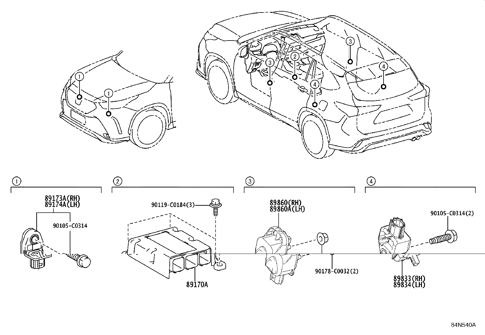 89170-0E500 COMPUTER ASSY, AIR BAG product image