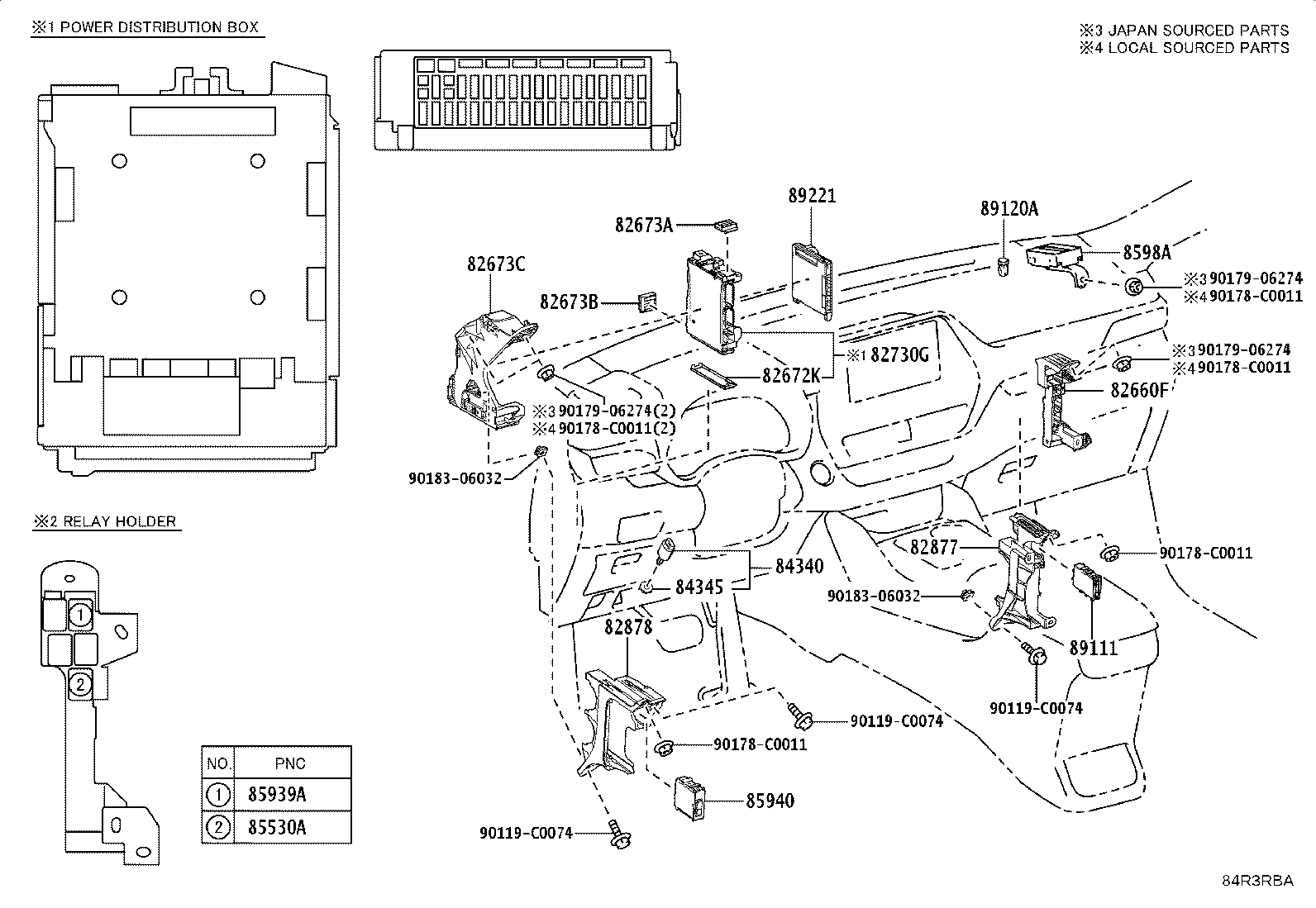 28859-F0390 HOLDER, BATTERY CURRENT SENSOR product image