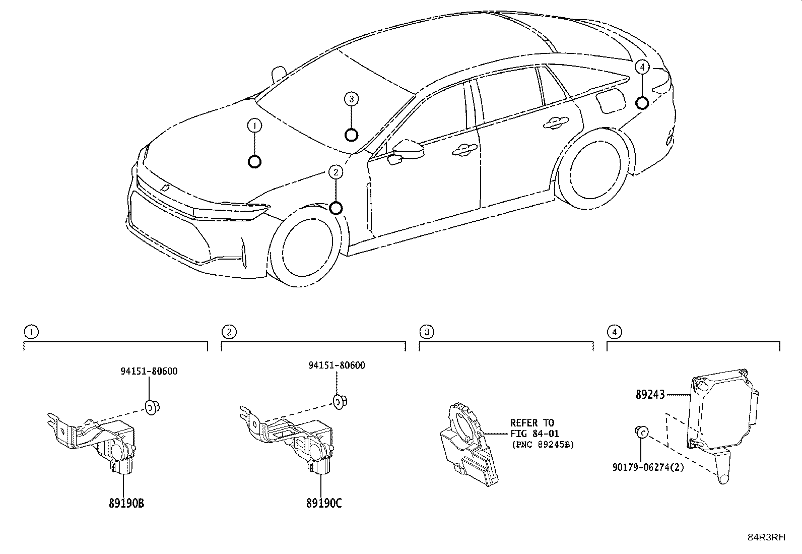 89190-30120 SENSOR ASSY, ACCELERATION, RH product image