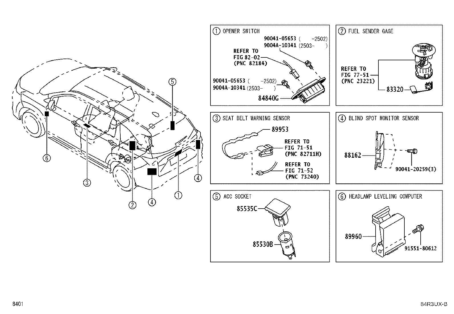 84140-BZ451 SWITCH ASSY, HEADLAMP DIMMER product image