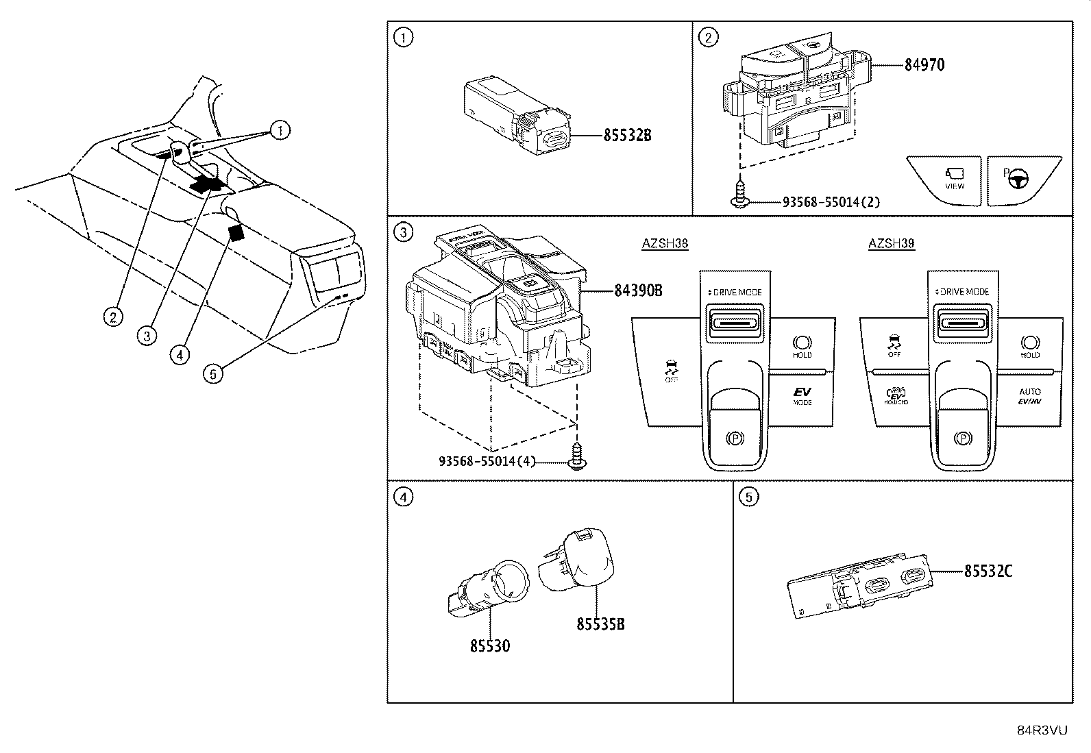 52563-30180 BRACKET, BLIND SPOT MONITOR, LH product image