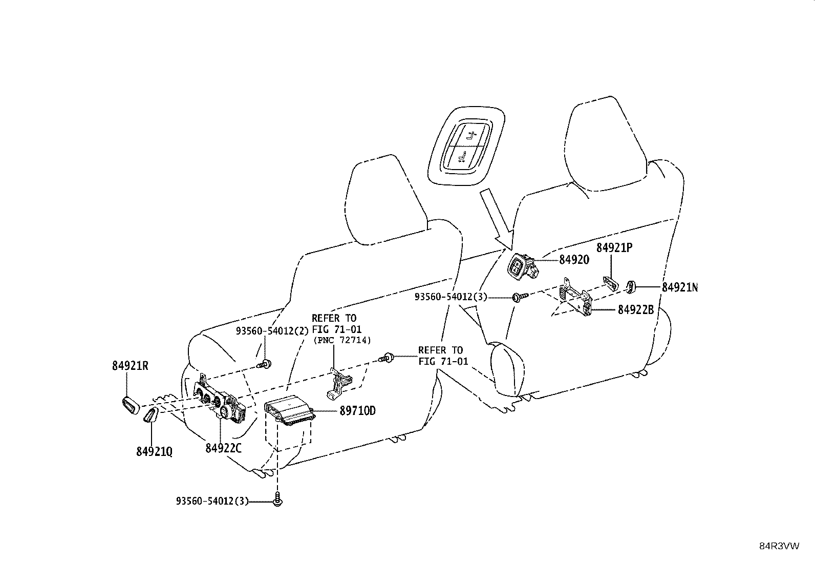 52563-30180 BRACKET, BLIND SPOT MONITOR, LH product image