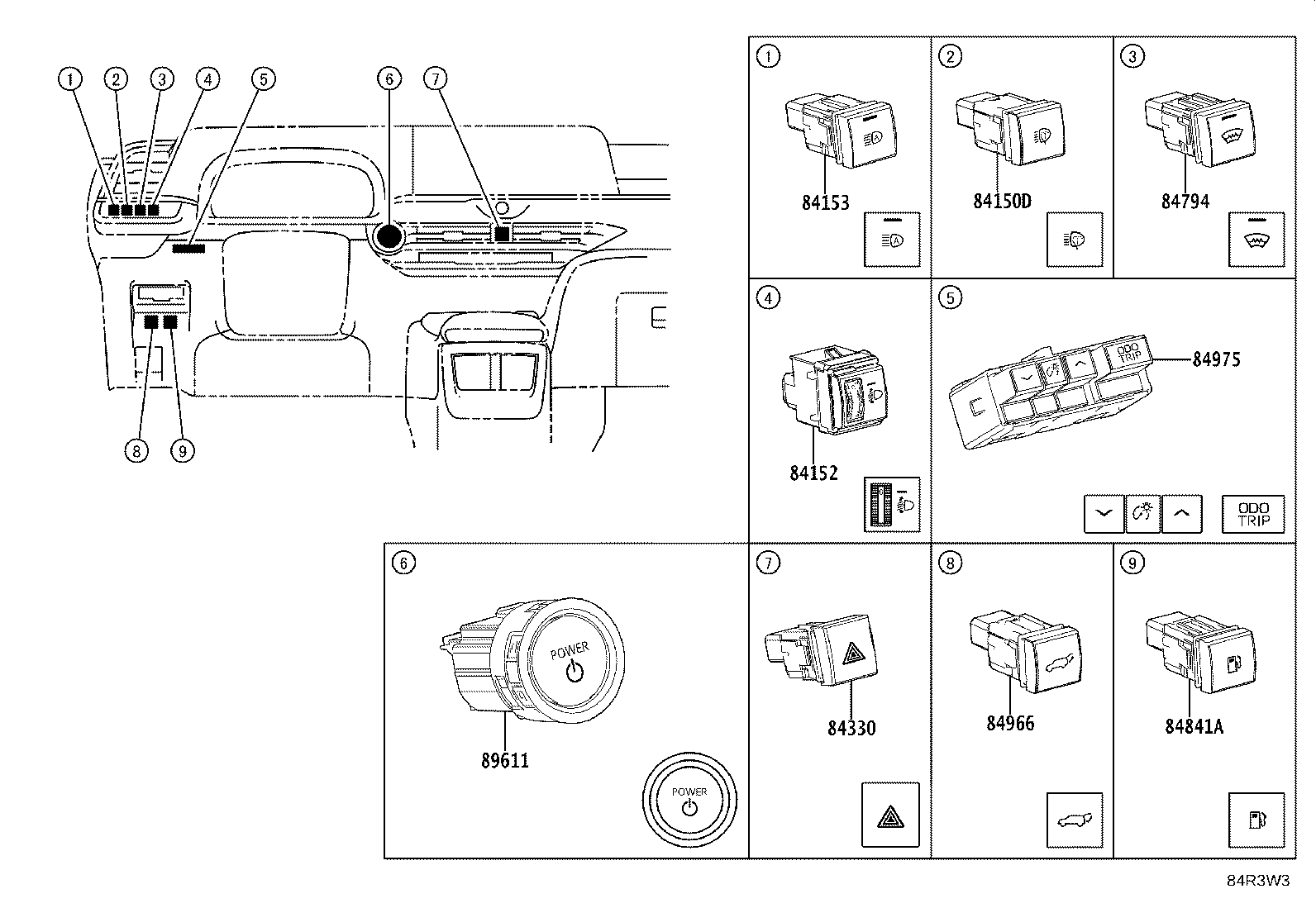 84307-60370 CABLE SUB-ASSY, SPIRAL W/SENSOR product image