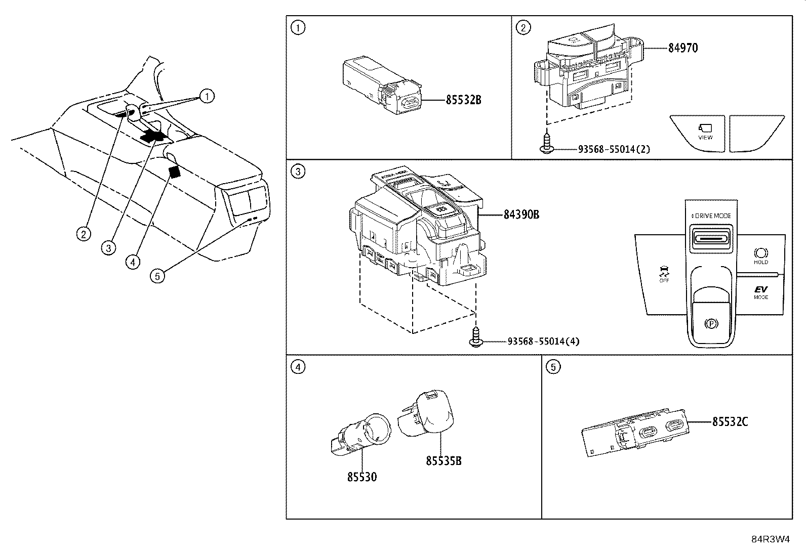 84307-60370 CABLE SUB-ASSY, SPIRAL W/SENSOR product image