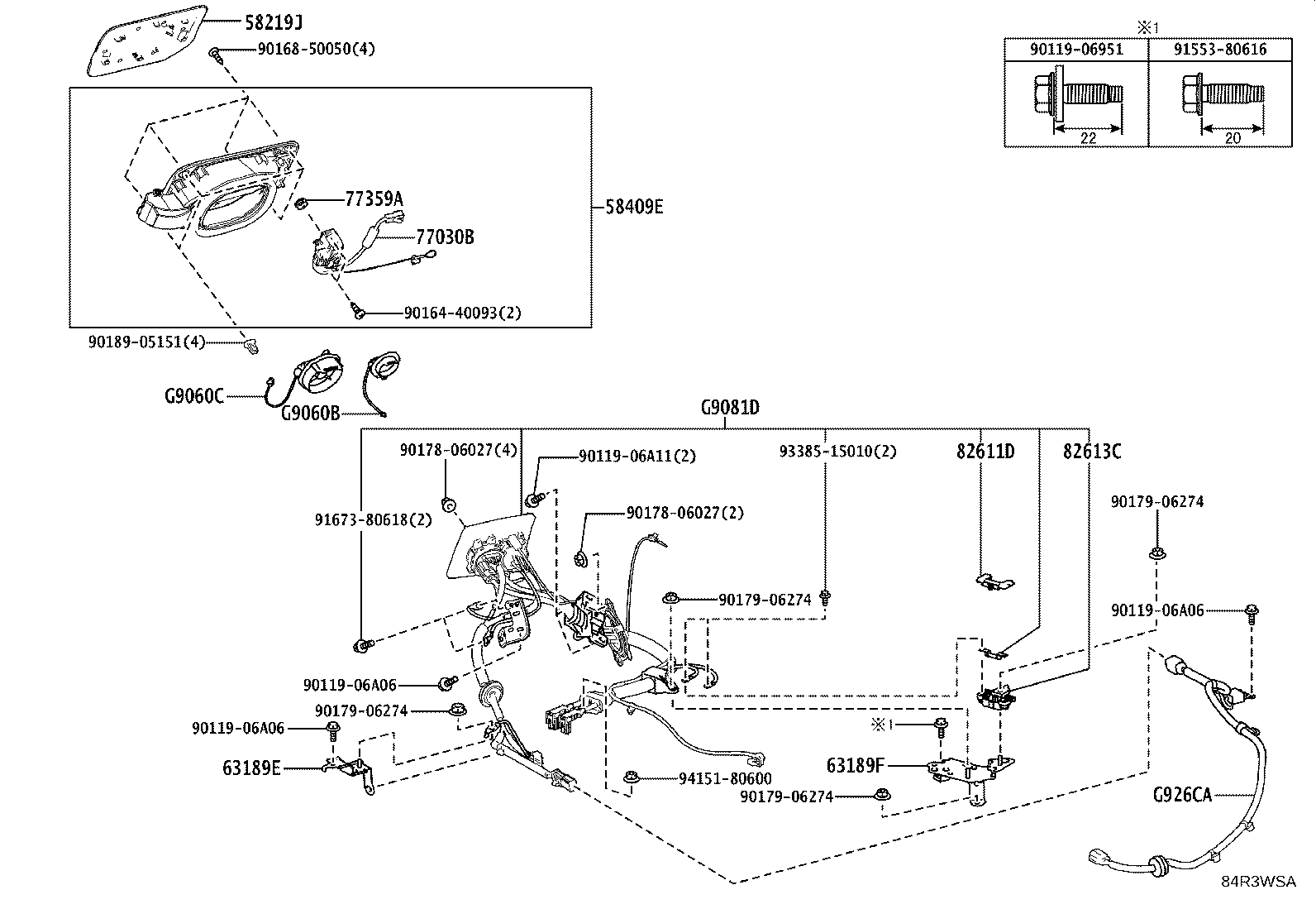 58409-30020 LID SUB-ASSY, BATTERY CHARGER CONNECTOR OPENING product image