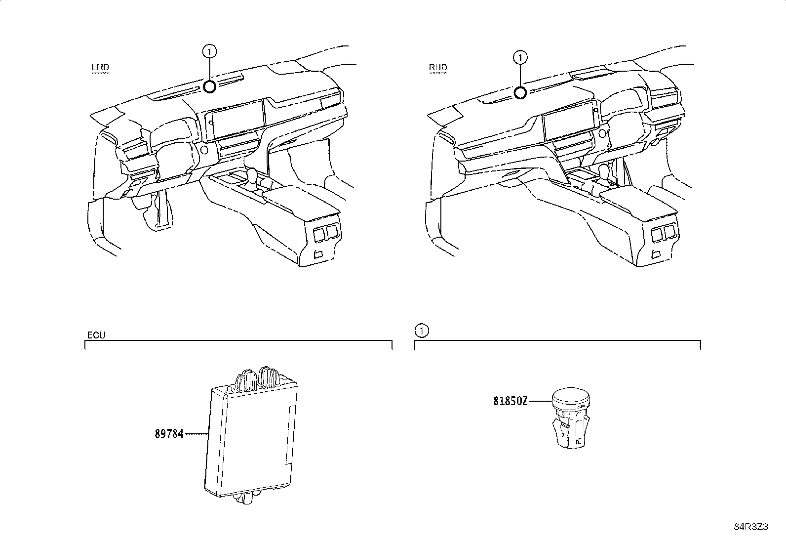 81850-55200 LAMP ASSY, THEFT WARNING INDICATOR product image