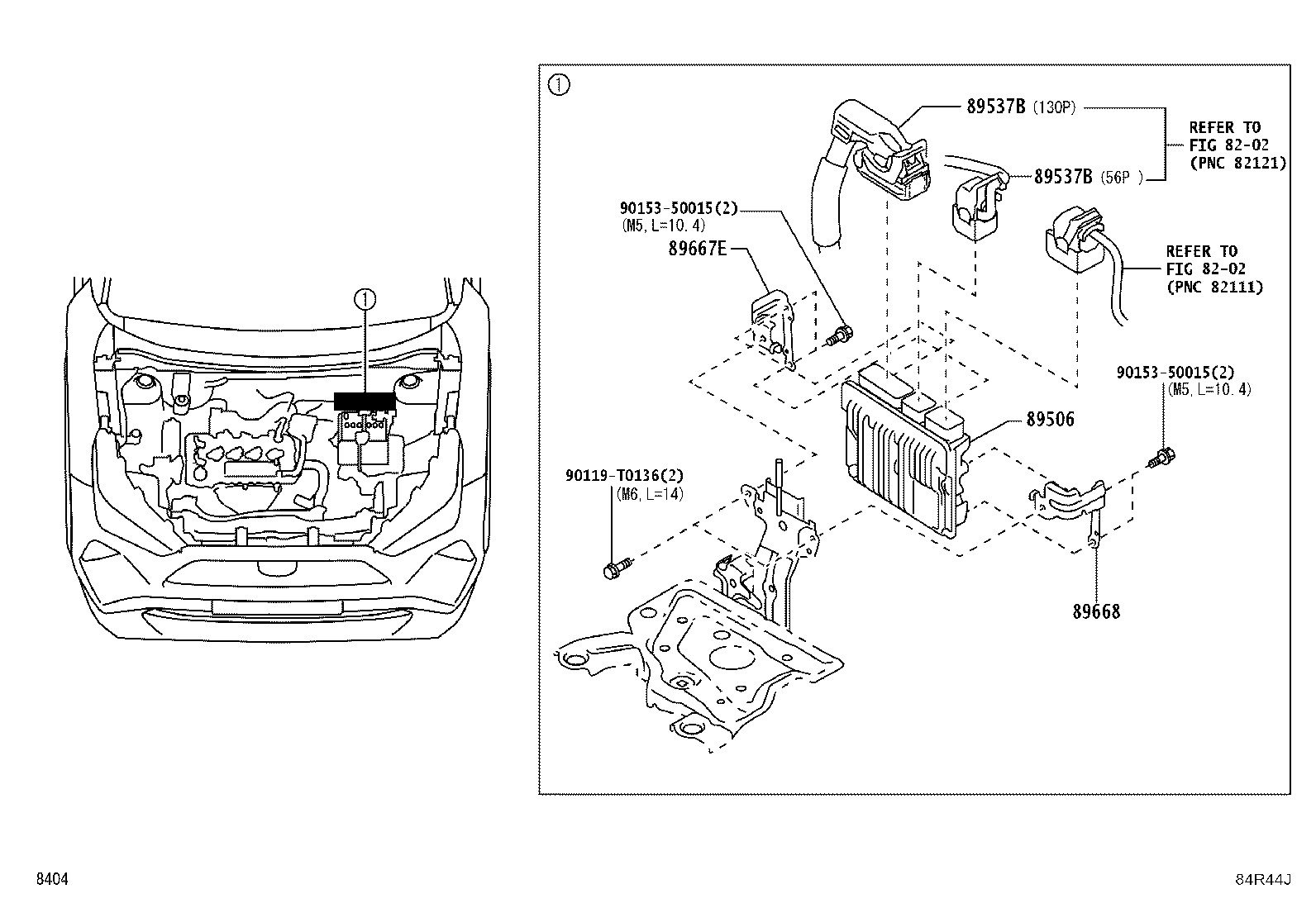 89667-BZ180 BRACKET, ENGINE CONTROL COMPUTER, NO.2 product image