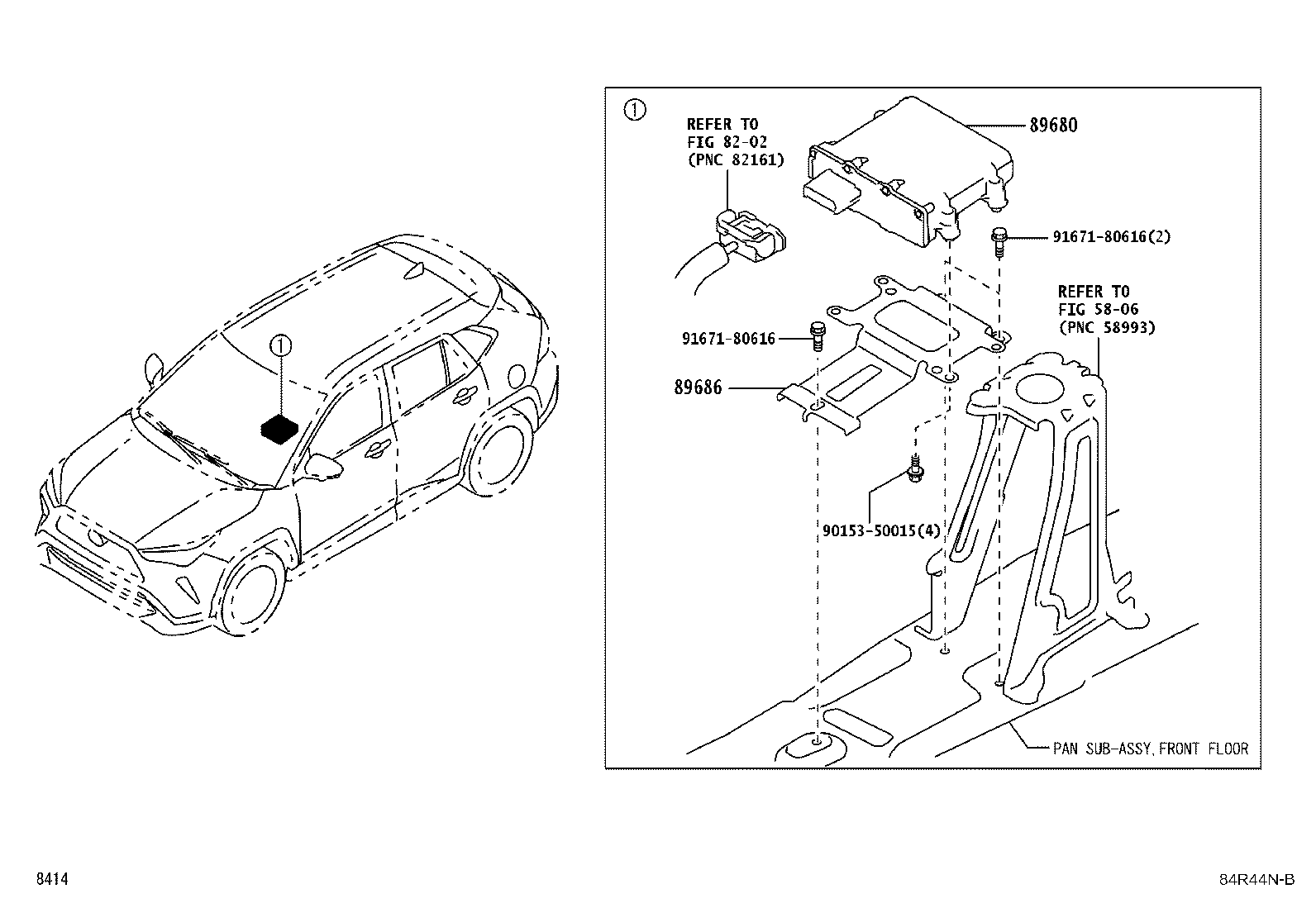 89686-BZ010 BRACKET, BRAKE CONTROL POWER SUPPLY, NO.1 product image