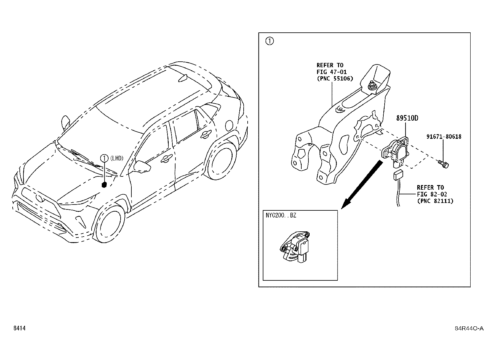 89686-BZ010 BRACKET, BRAKE CONTROL POWER SUPPLY, NO.1 product image