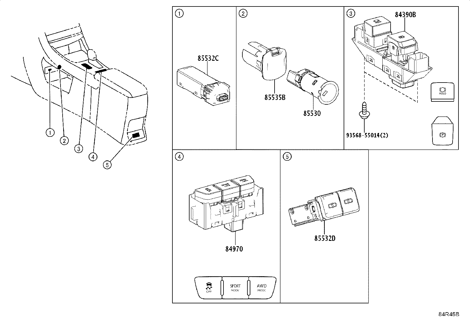 82662-52D40 COVER, RELAY BLOCK, UPPER, NO.1 product image