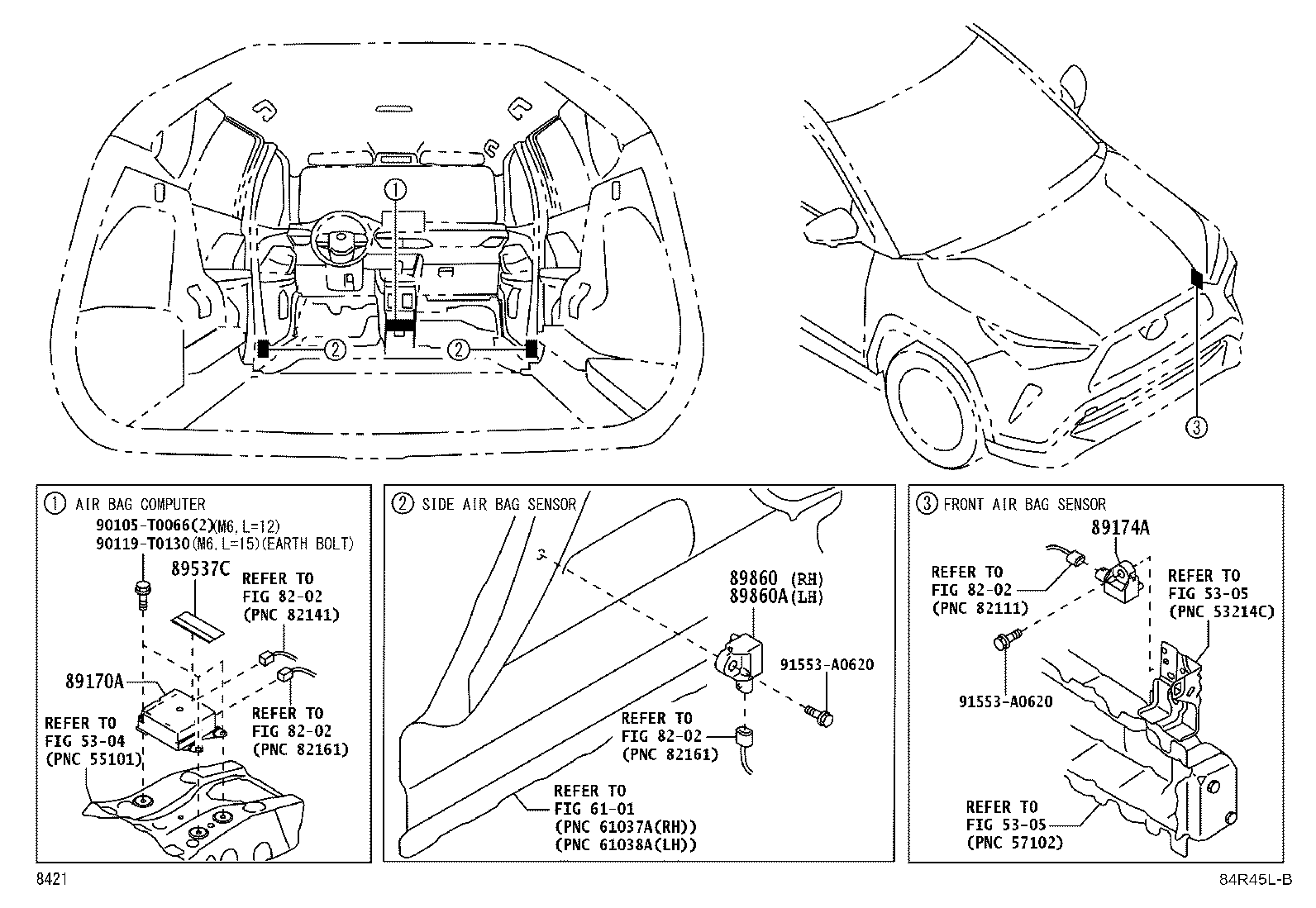 89170-BZB00 COMPUTER ASSY, AIR BAG product image