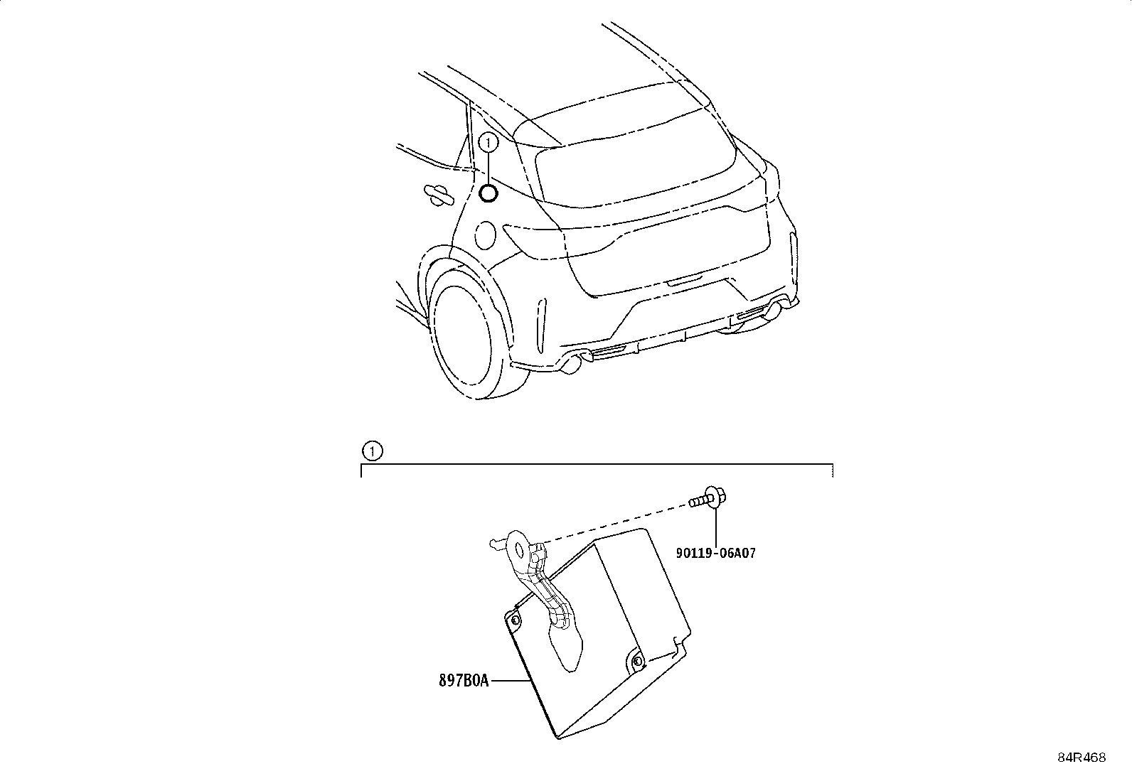 897B0-52170 RECEIVER ASSY, ELECTRICAL KEY & TPMS product image