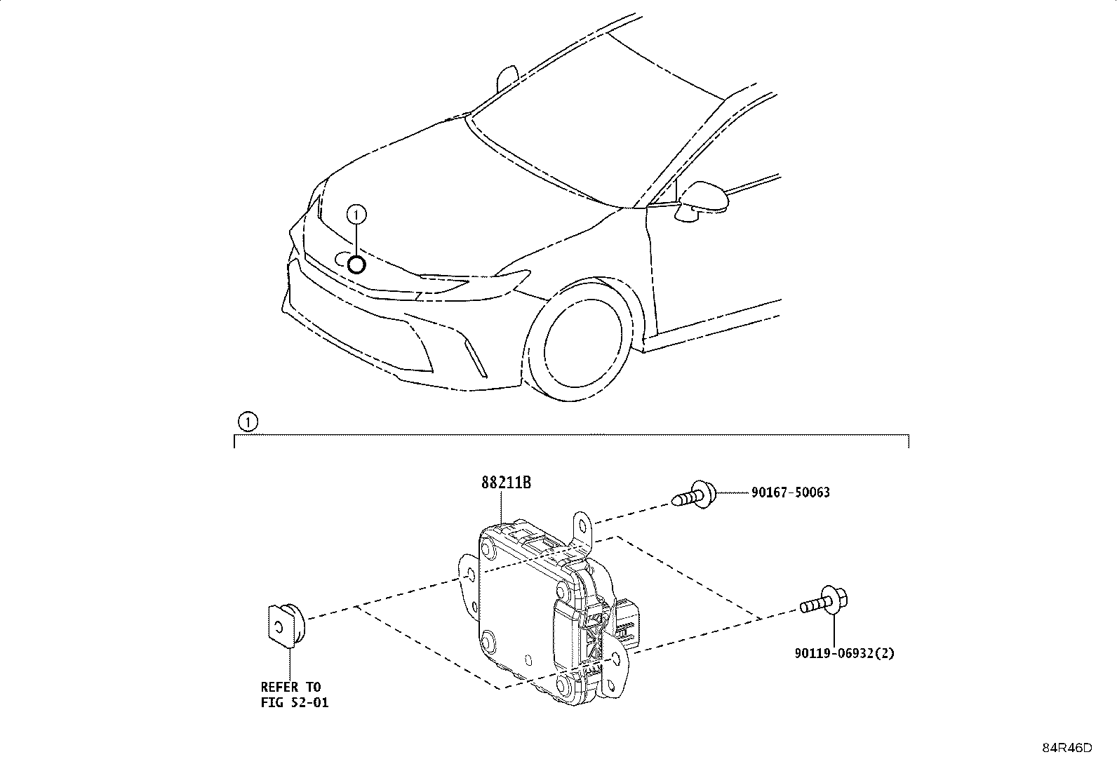 88210-48150 SENSOR ASSY, MILLIMETER WAVE RADAR product image