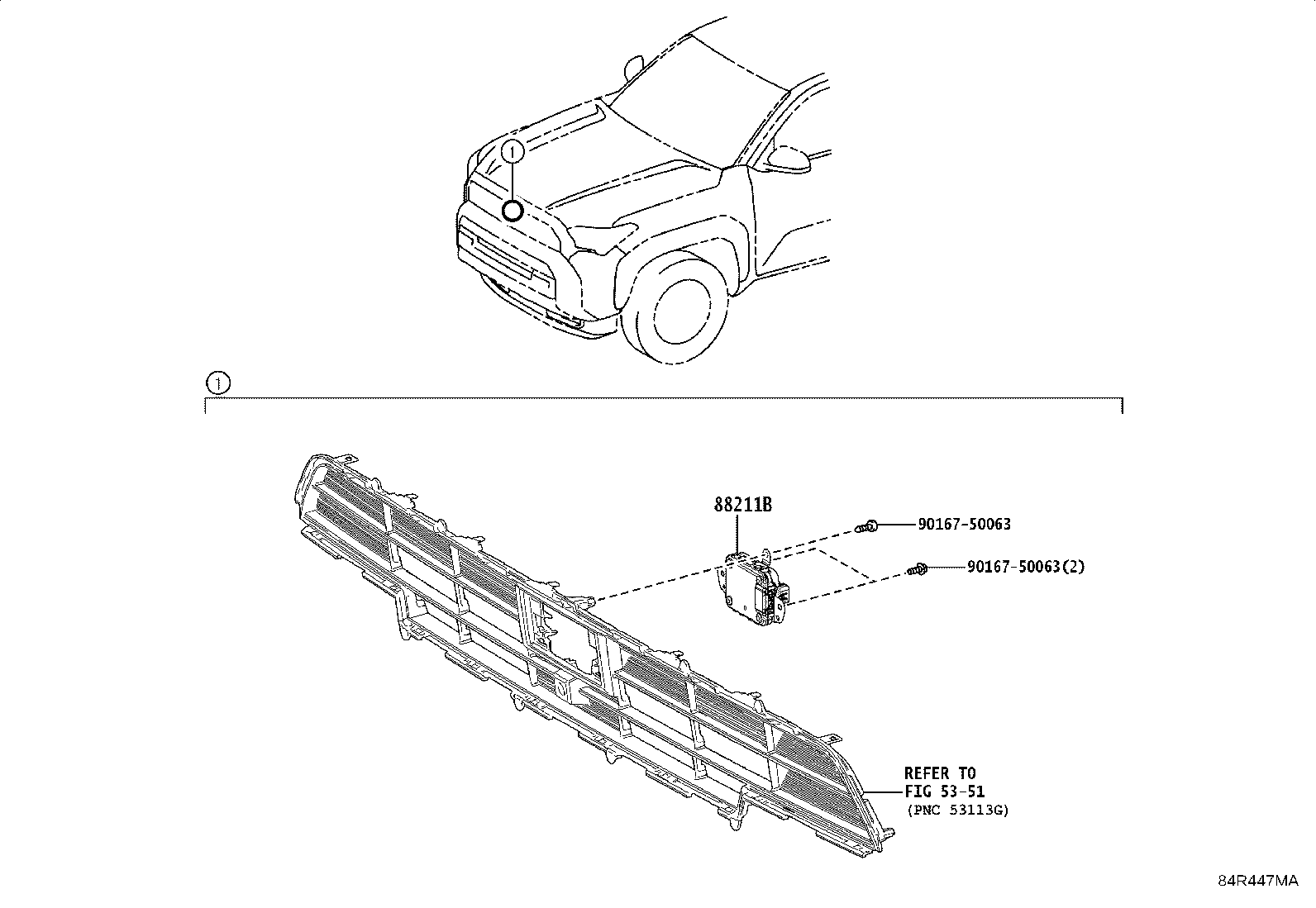Toyota 88210-48150 SENSOR ASSY, MILLIMETER WAVE RADAR