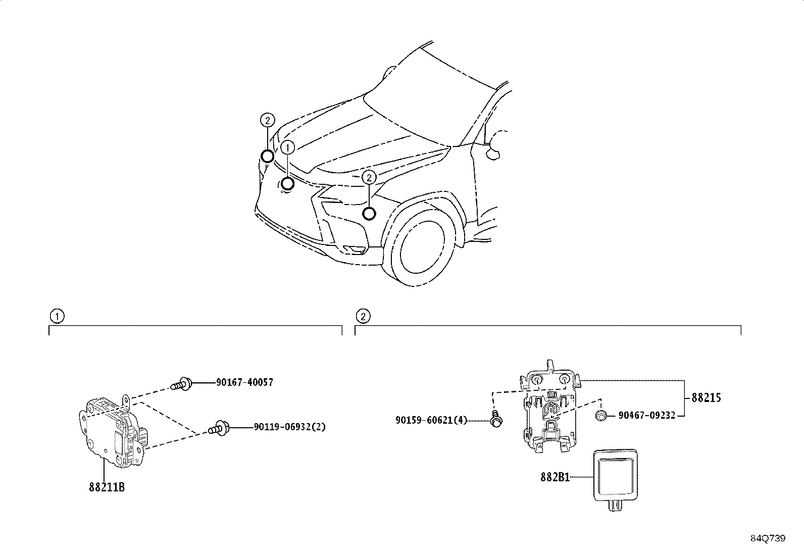 88210-60190 SENSOR ASSY, MILLIMETER WAVE RADAR product image