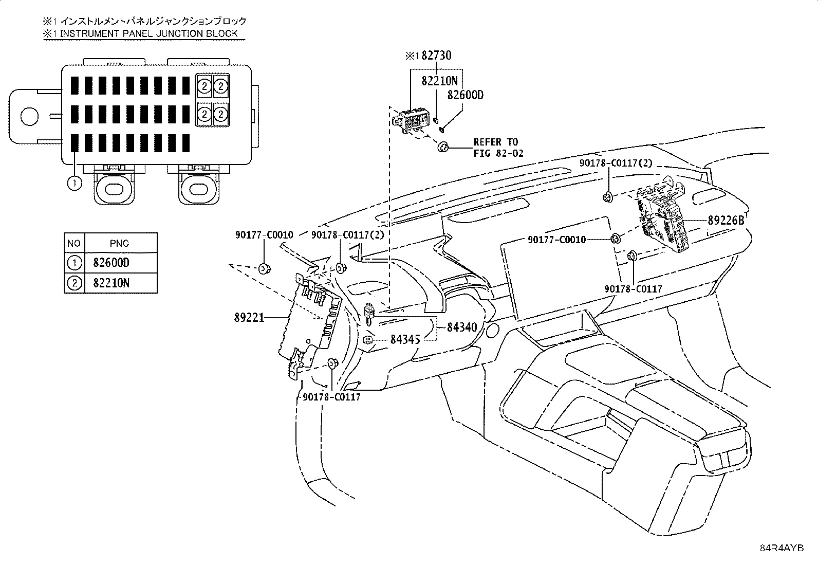 82730-03030 BLOCK ASSY, INSTRUMENT PANEL JUNCTION product image
