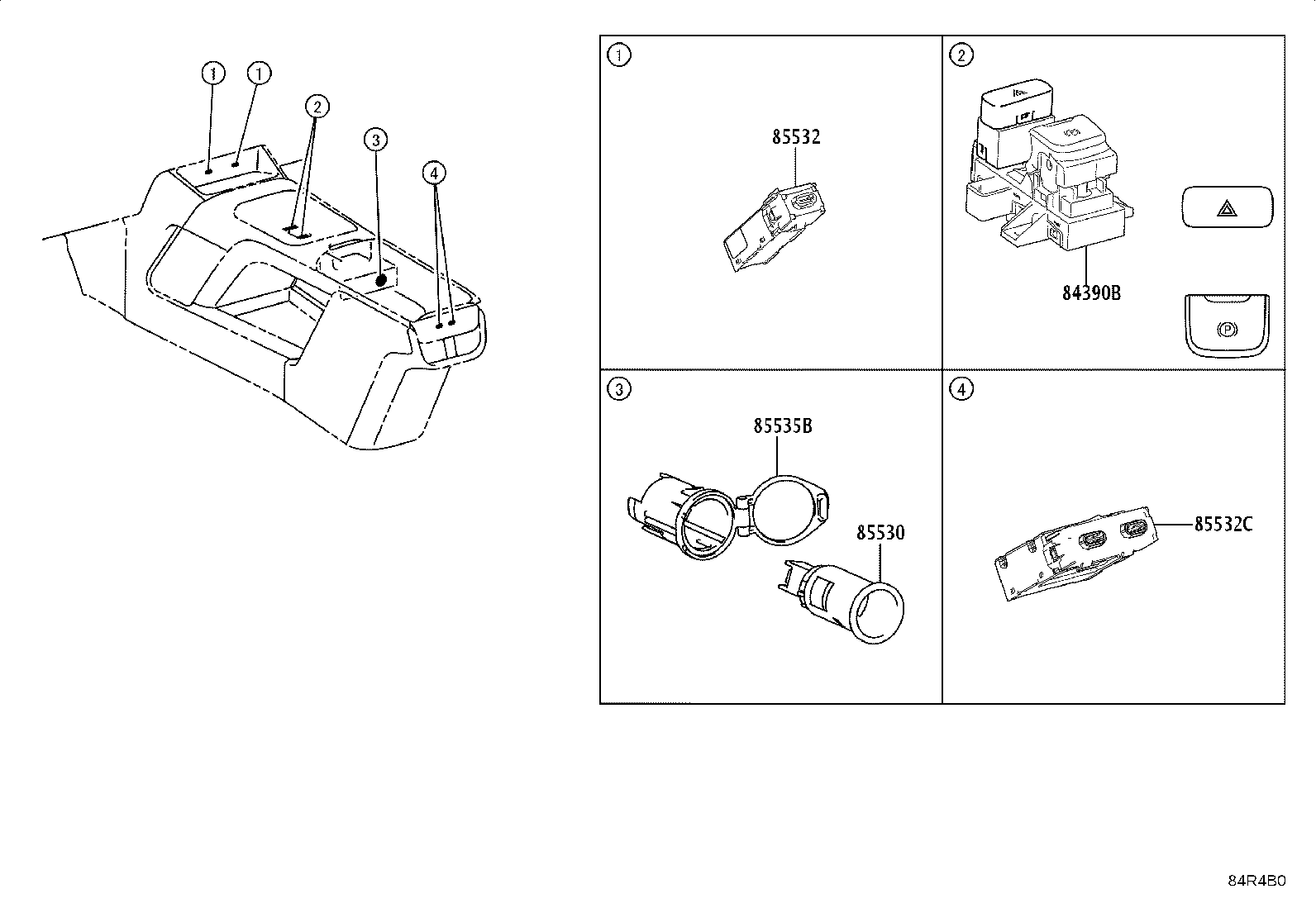 82730-03030 BLOCK ASSY, INSTRUMENT PANEL JUNCTION product image
