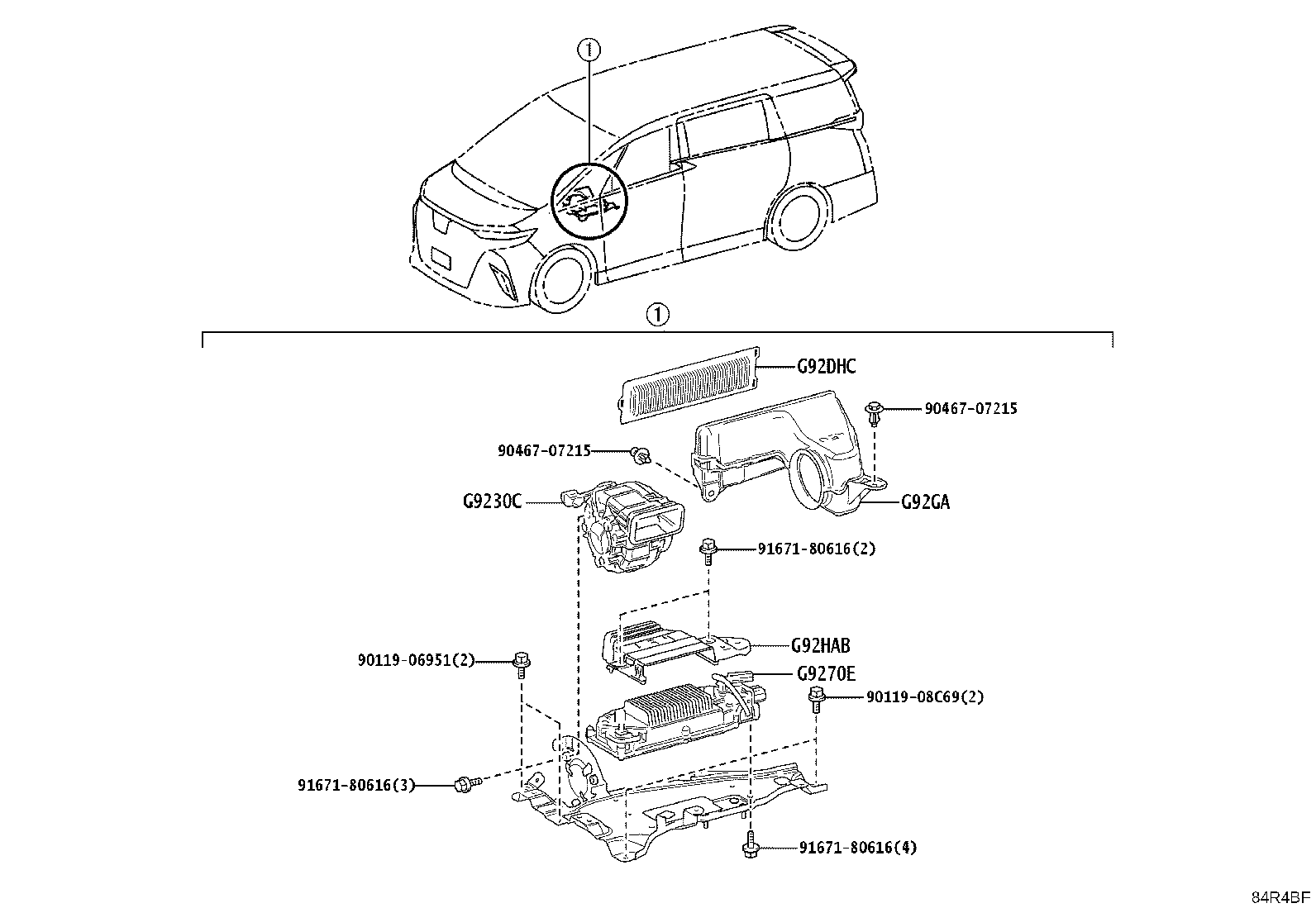 63189-V2020 BRACKET, WIRING HARNESS CONNECTOR product image