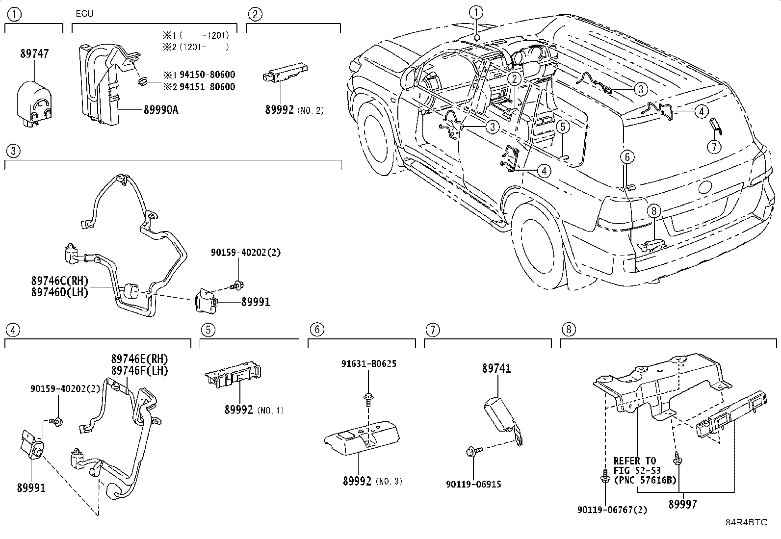 89741-60571 RECEIVER, DOOR CONTROL product image
