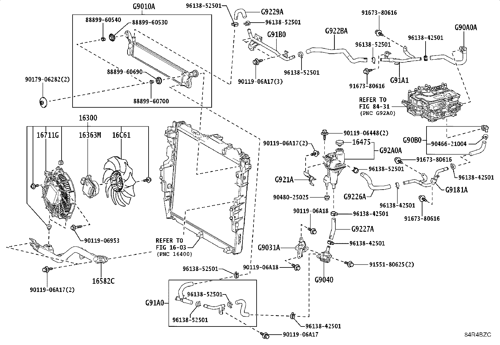Toyota G90A0-60040 HOSE ASSY, INVERTER COOLING, NO.1