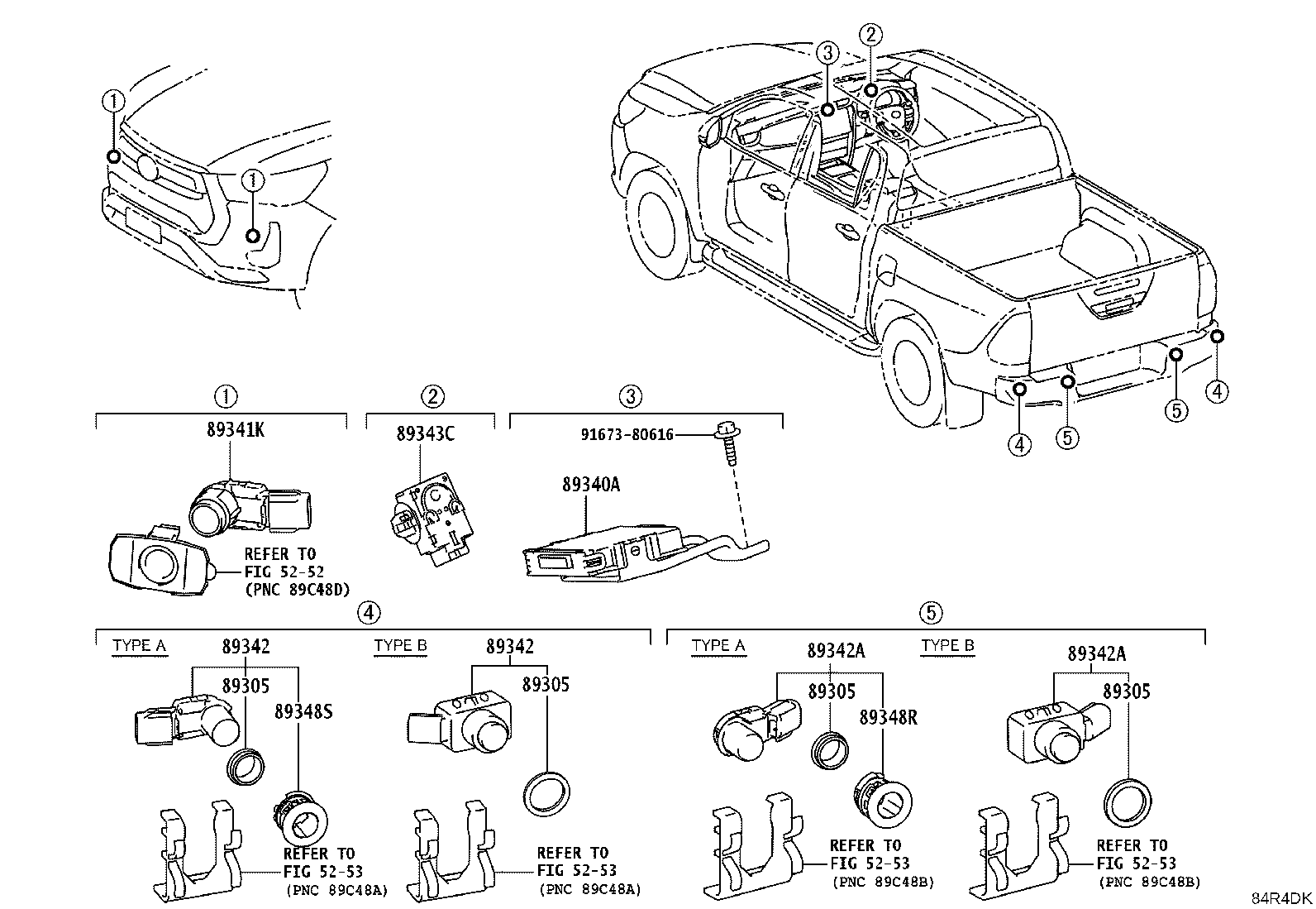 89348-71040-C0 RETAINER, ULTRASONIC SENSOR, REAR CORNER product image