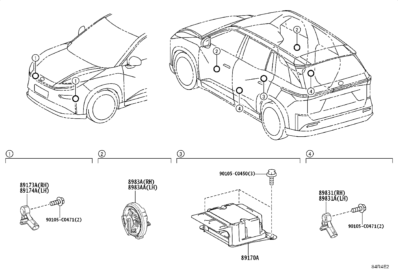 89173-YL010 SENSOR, AIR BAG, FRONT RH product image
