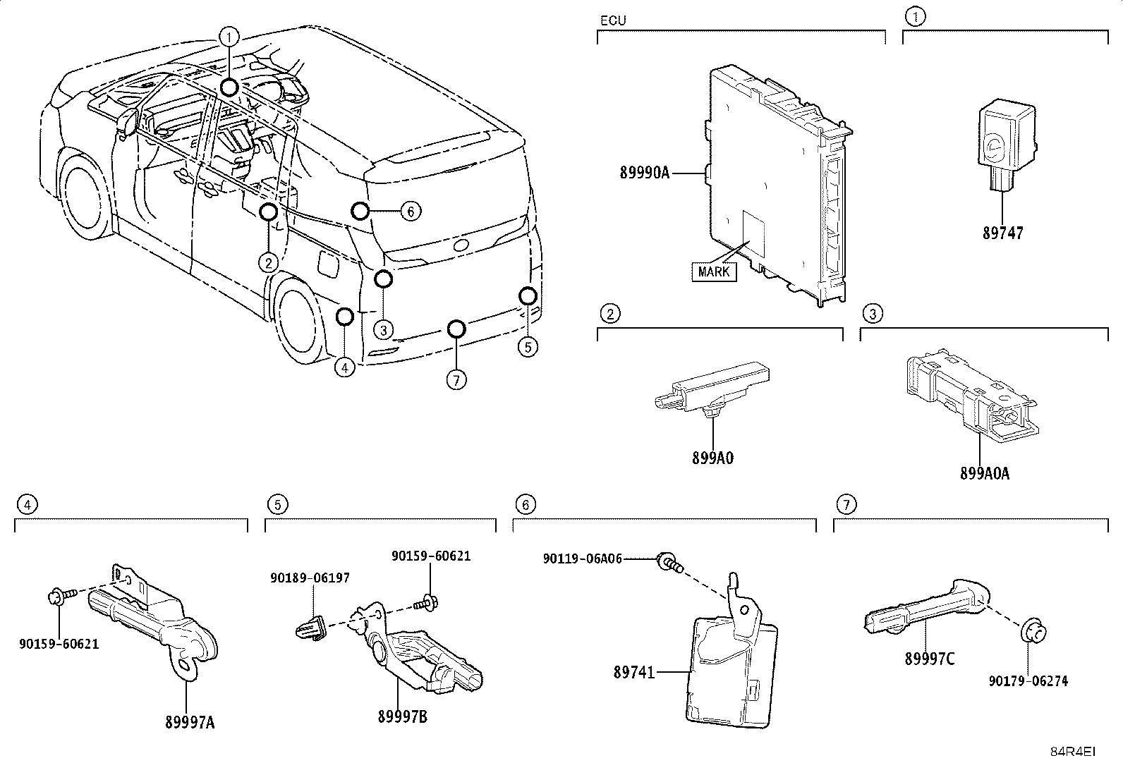 89997-V1010 ANTENNA, ELECTRICAL KEY, NO.2 product image