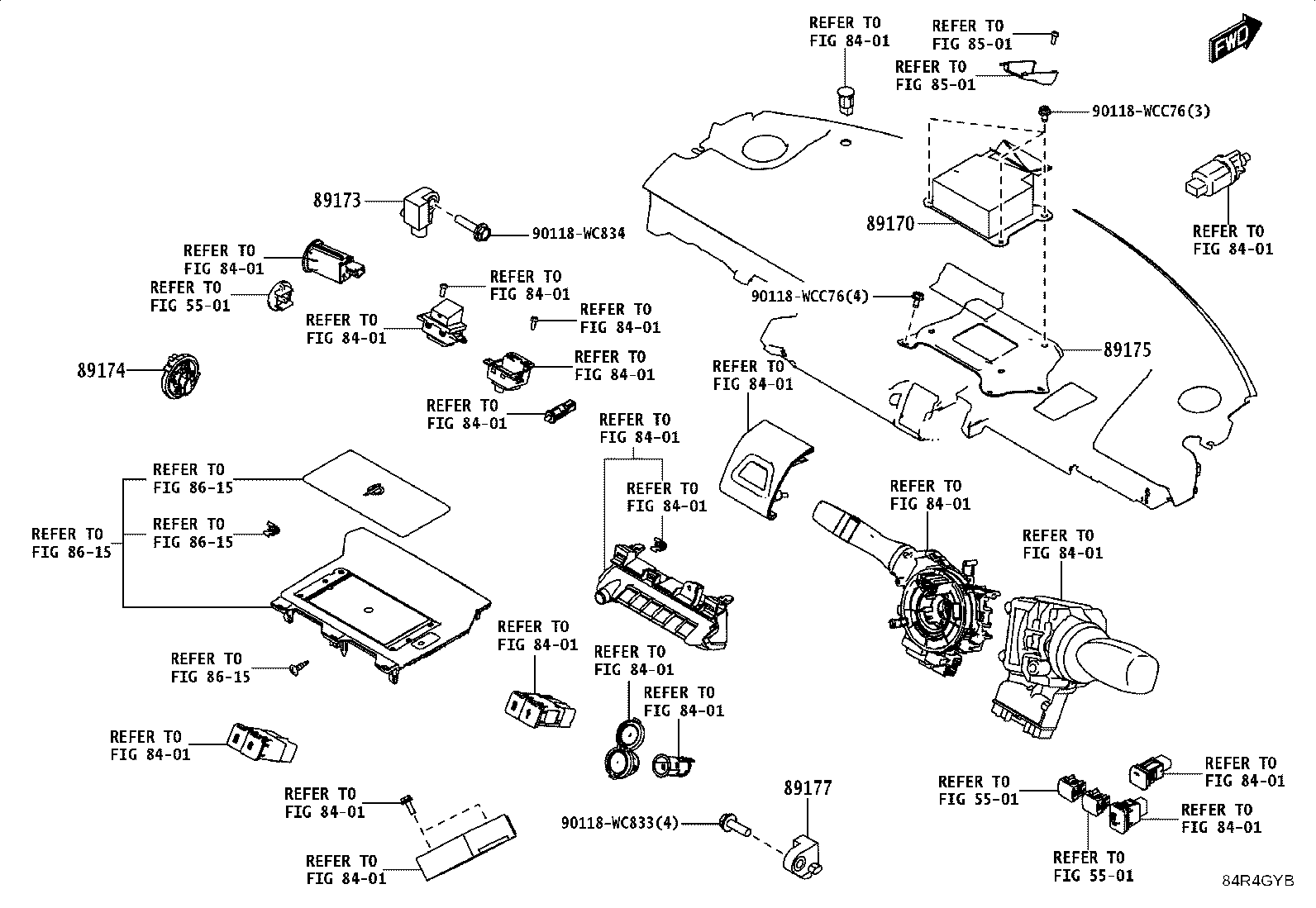 89170-WC022 SENSOR ASSY, AIR BAG product image