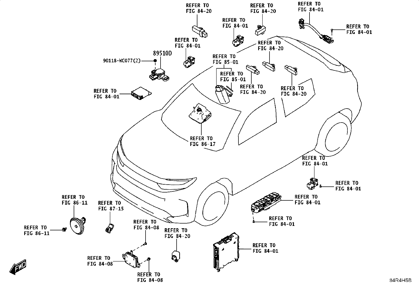 89545-WC013 SENSOR, SPEED, REAR RH product image