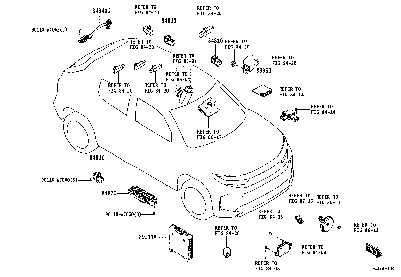 84152-WC005 SWITCH, HEADLAMP LEVELING product image