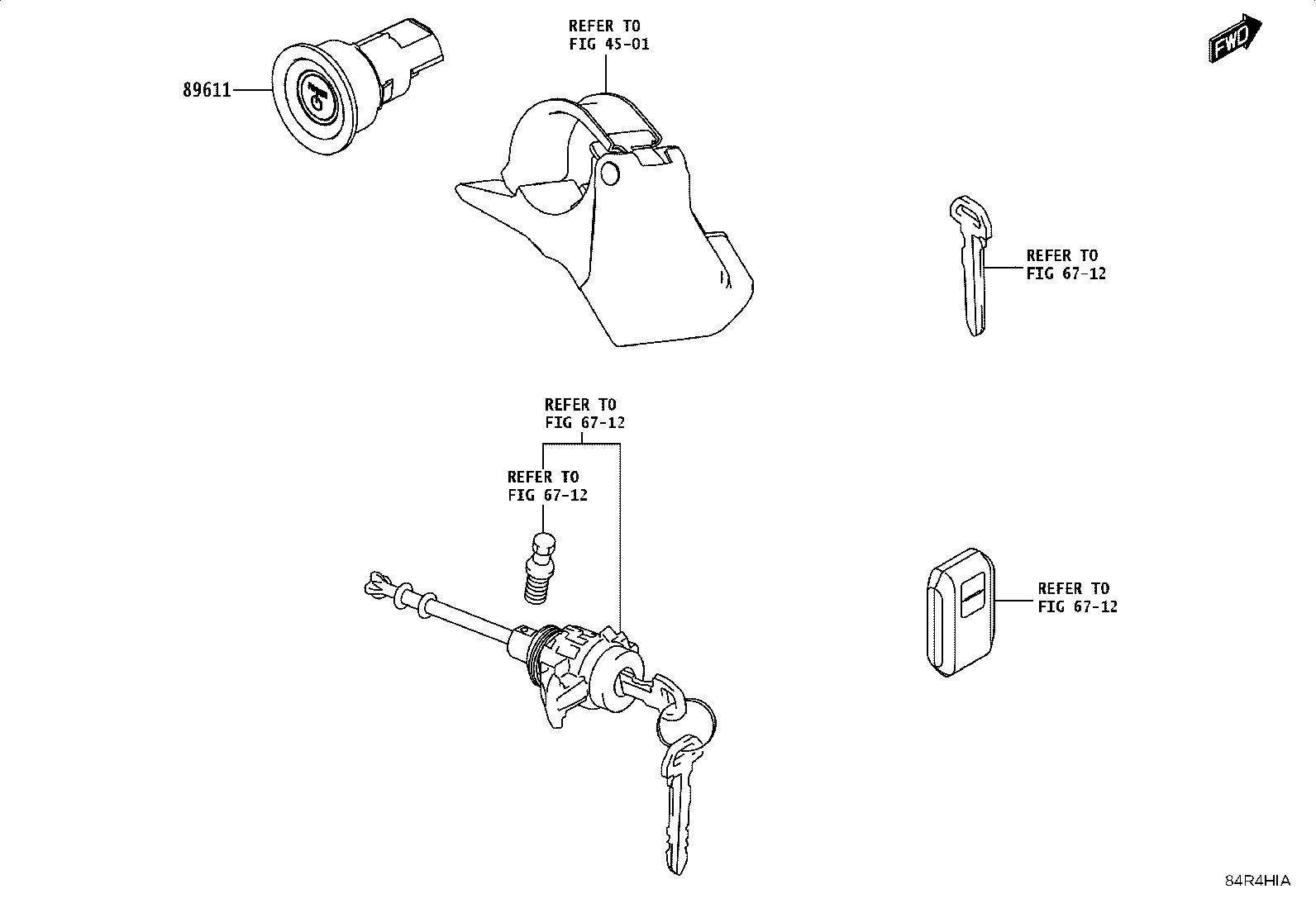 84152-WC005 SWITCH, HEADLAMP LEVELING product image