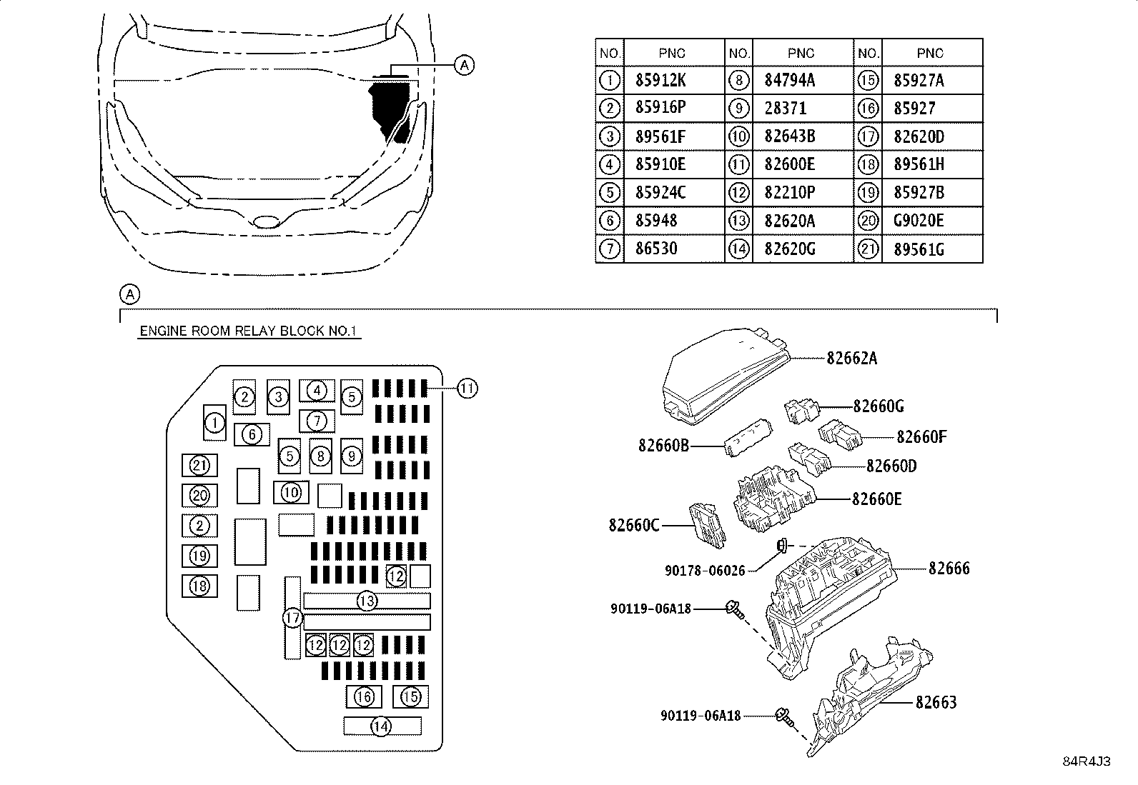 82662-16410 COVER, RELAY BLOCK, UPPER, NO.1 product image