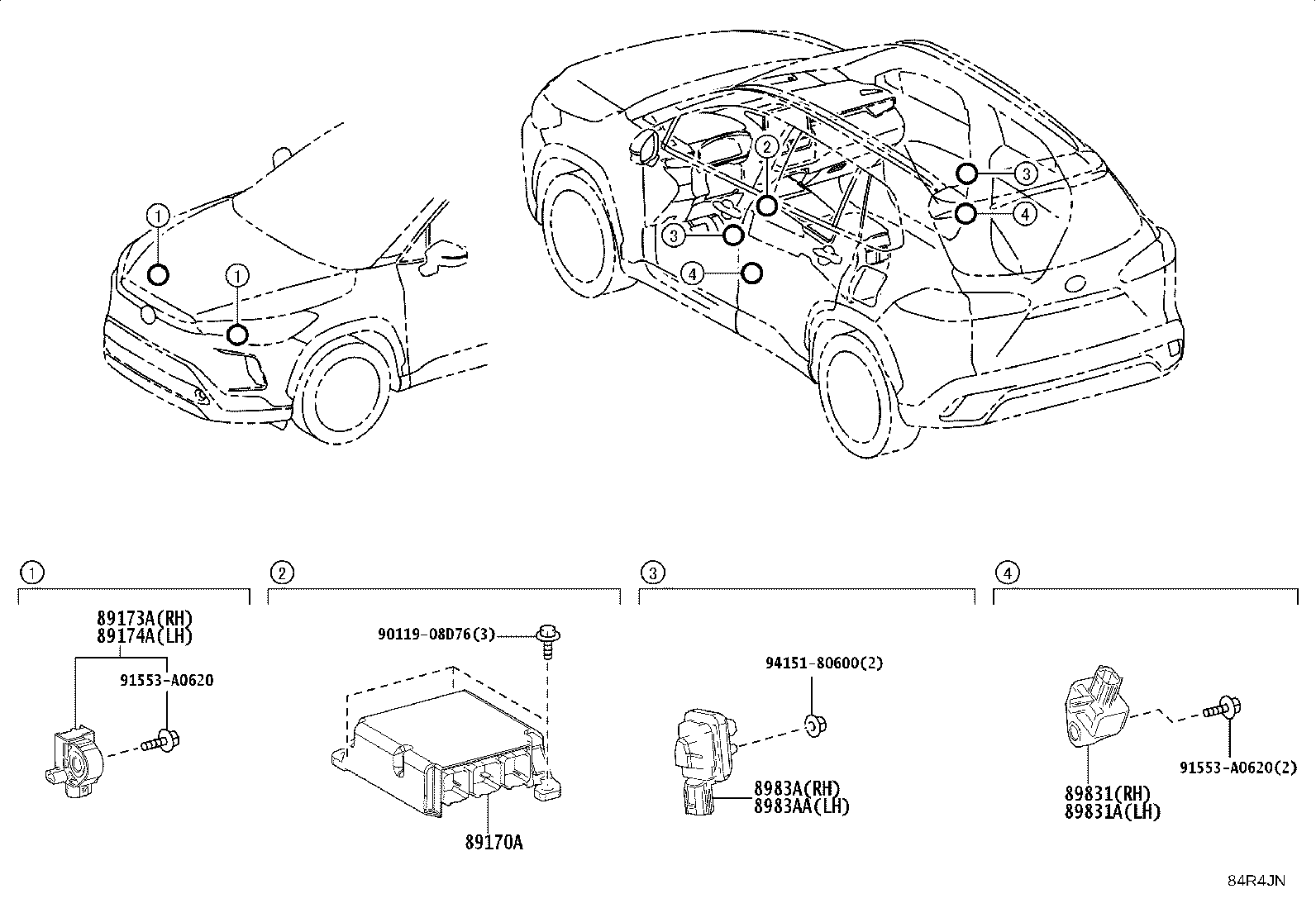 89170-16280 COMPUTER ASSY, AIR BAG product image