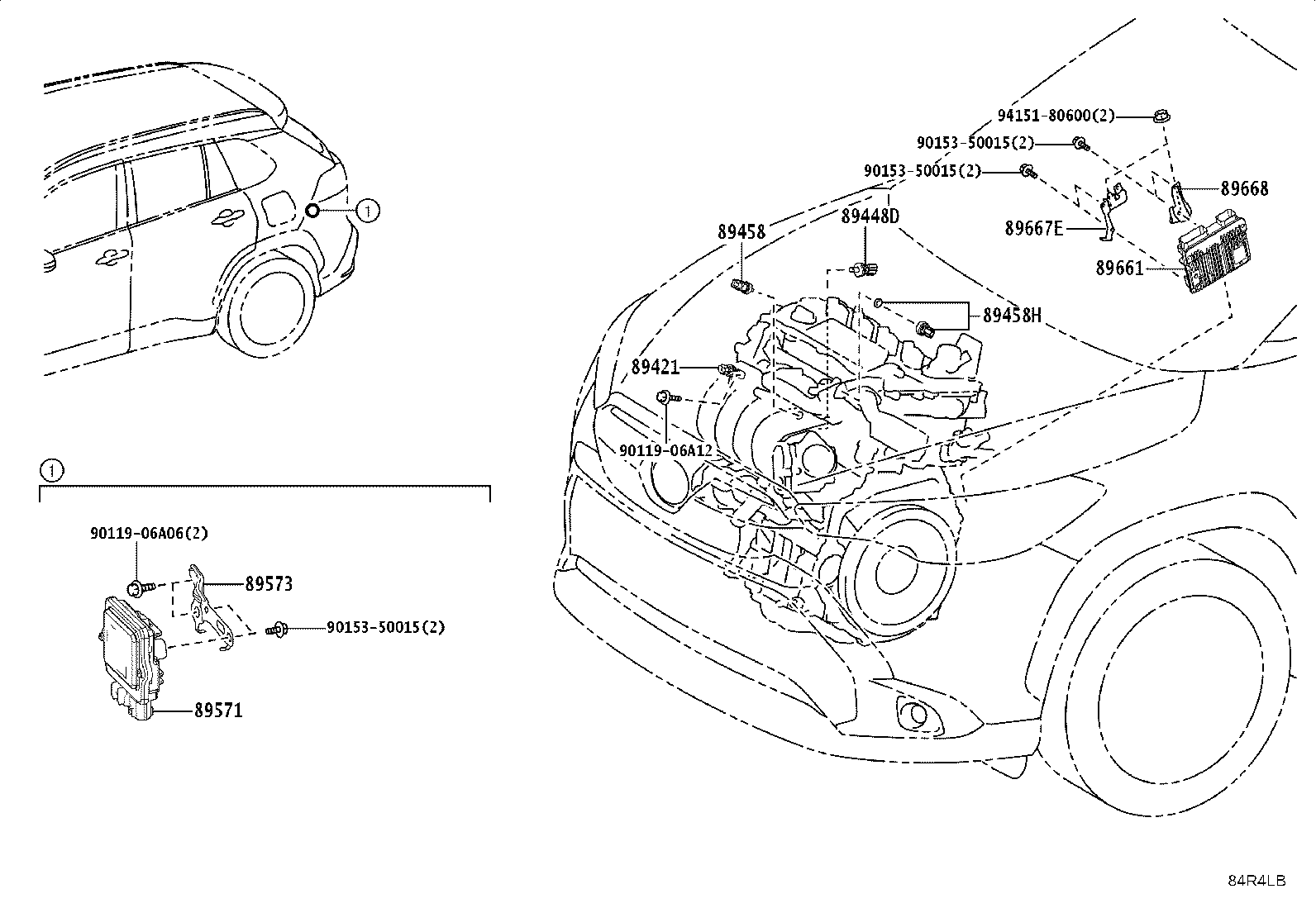 89661-16890 COMPUTER, ENGINE CONTROL product image
