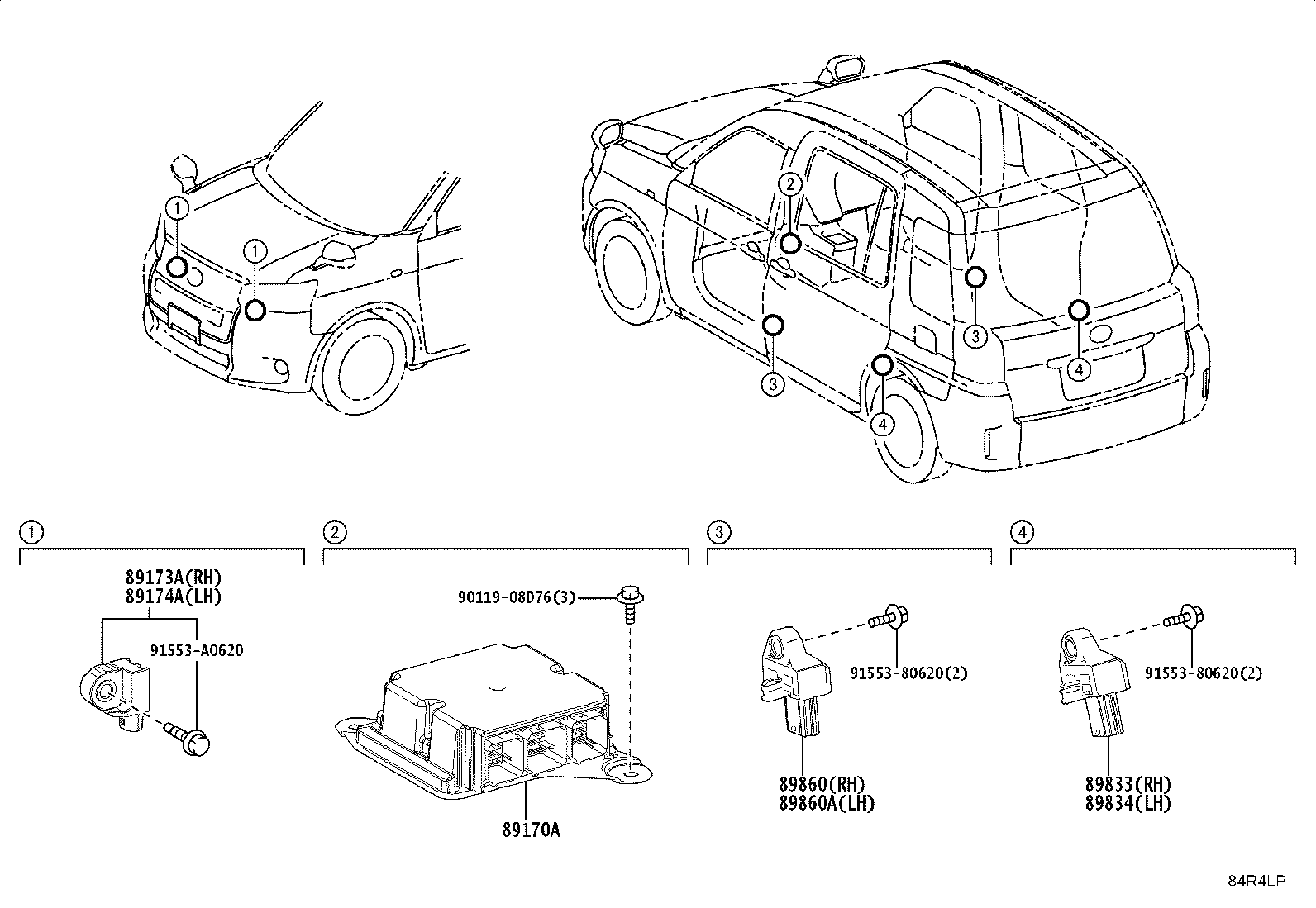 89170-15020 COMPUTER ASSY, AIR BAG product image