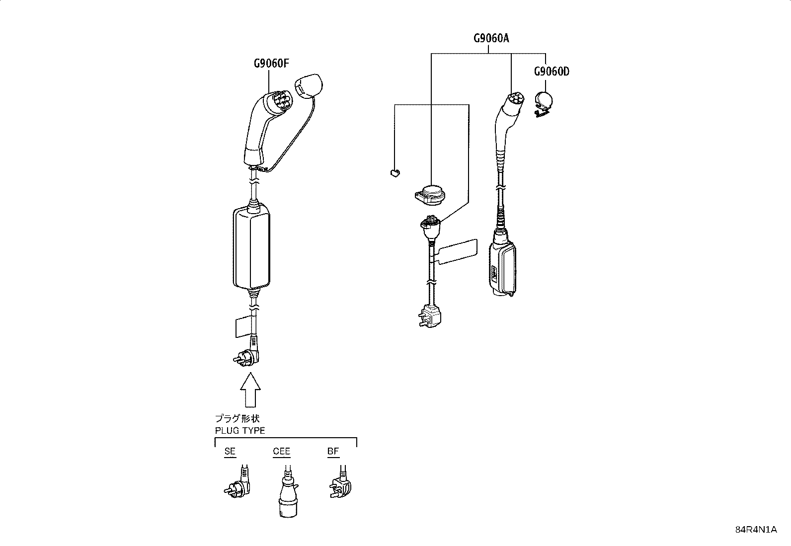 77035-42230 CABLE SUB-ASSY, CHARGE LID LOCK CONTROL product image