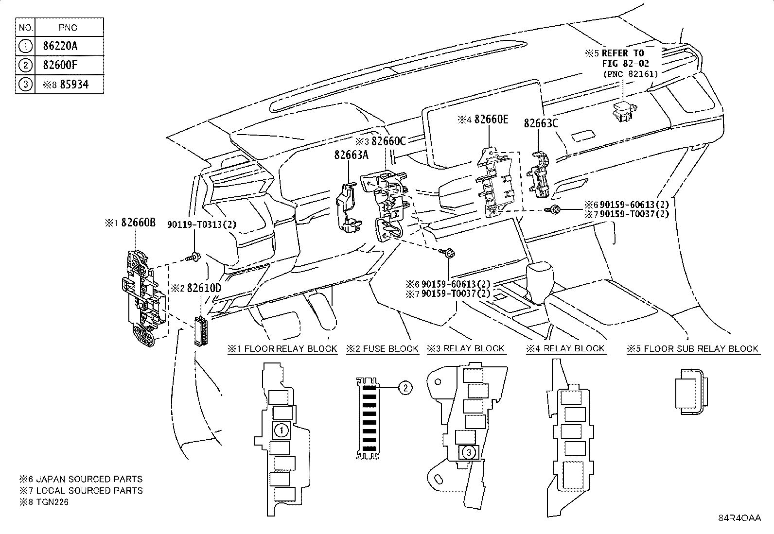 82630-0K040 HOLDER ASSY, FUSE product image