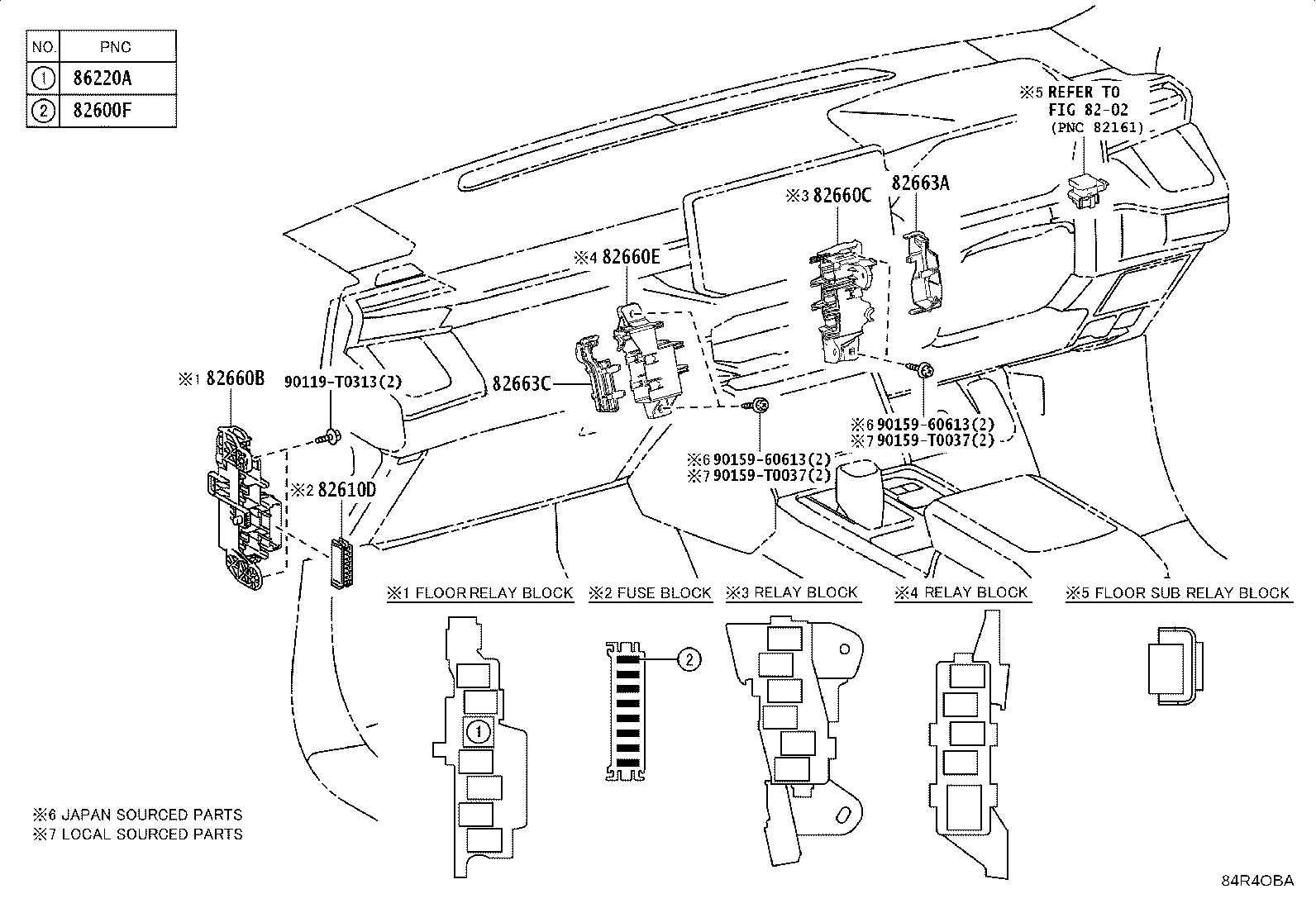 82630-0K040 HOLDER ASSY, FUSE product image