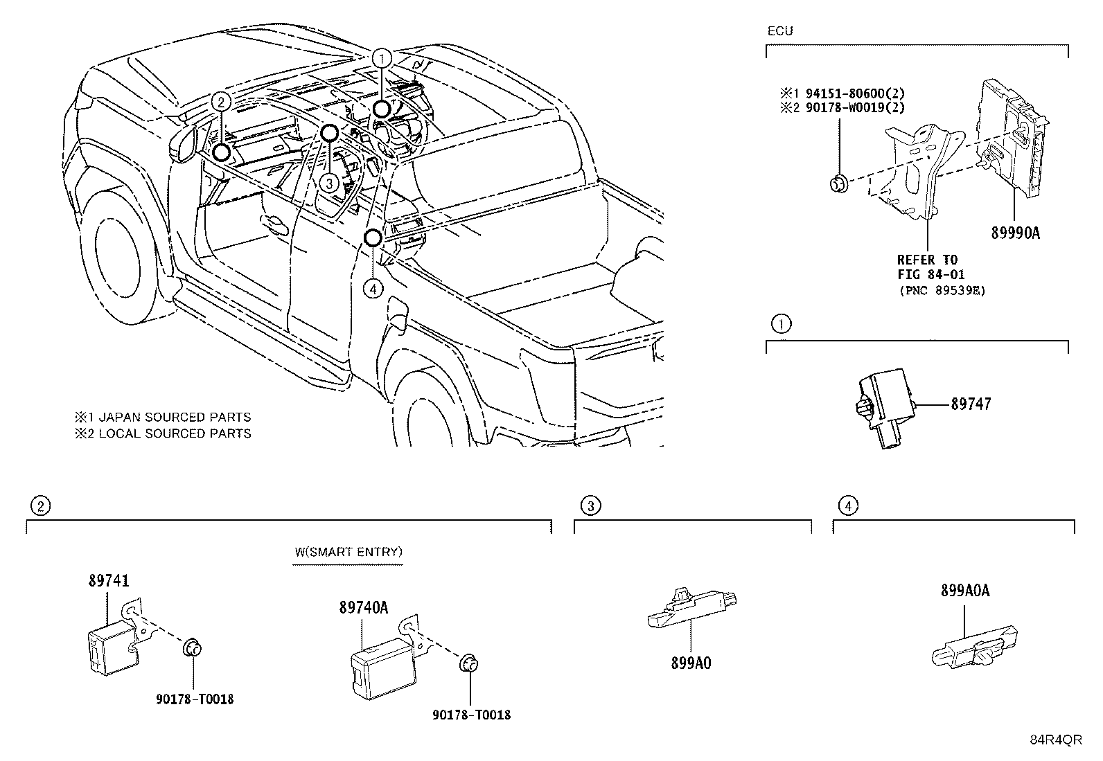 89741-0K360 RECEIVER, DOOR CONTROL product image