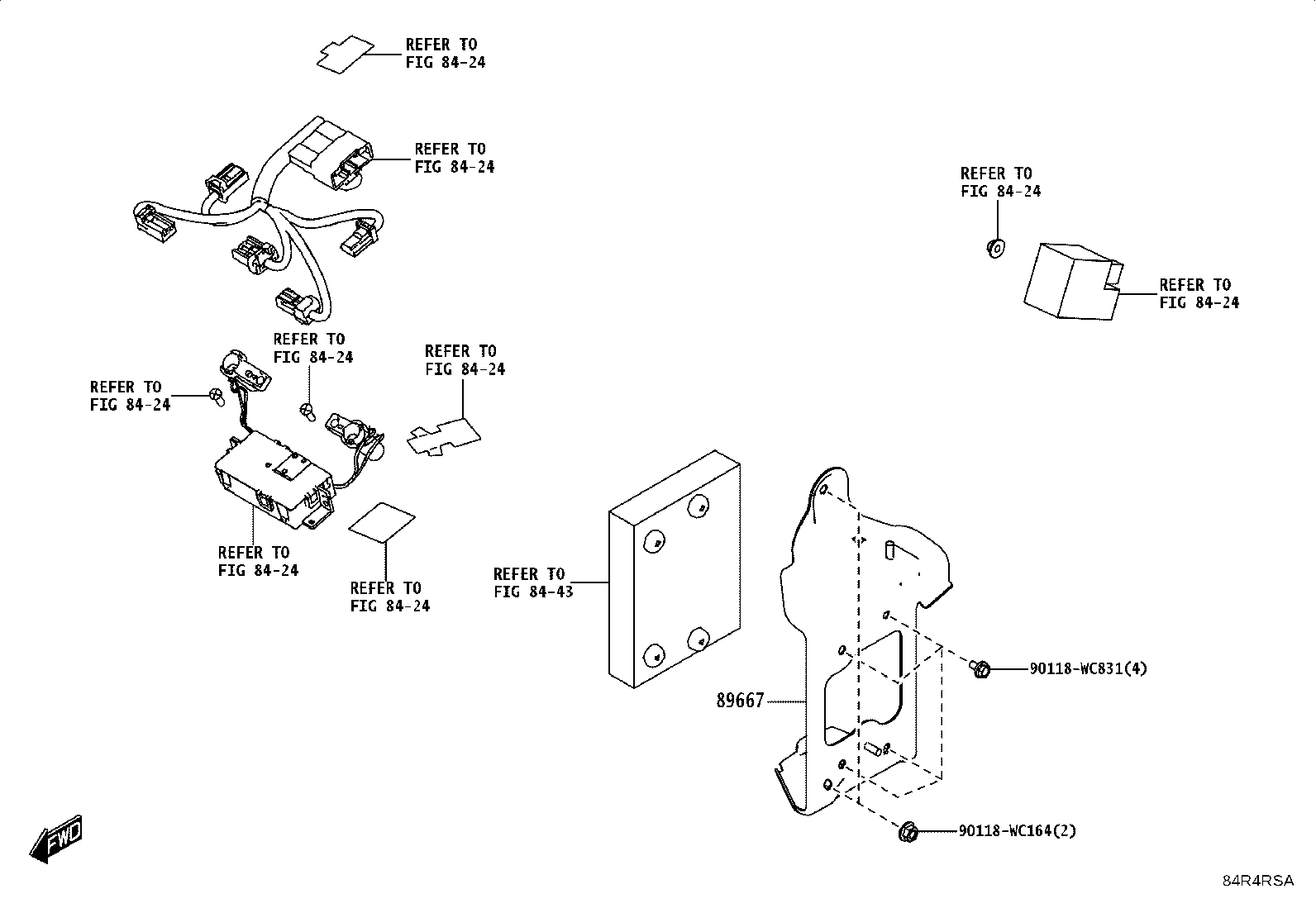 89667-WC020 BRACKET, ENGINE CONTROL COMPUTER product image