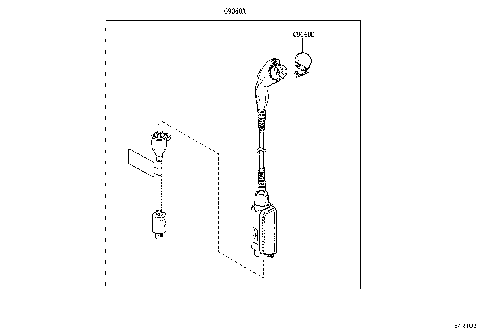 77035-46040 CABLE SUB-ASSY, CHARGE LID LOCK CONTROL product image