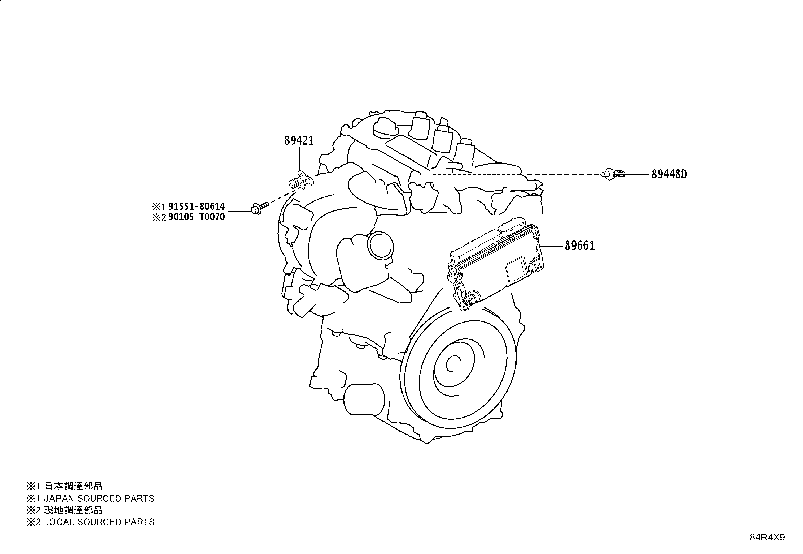 89661-0J040 COMPUTER, ENGINE CONTROL product image