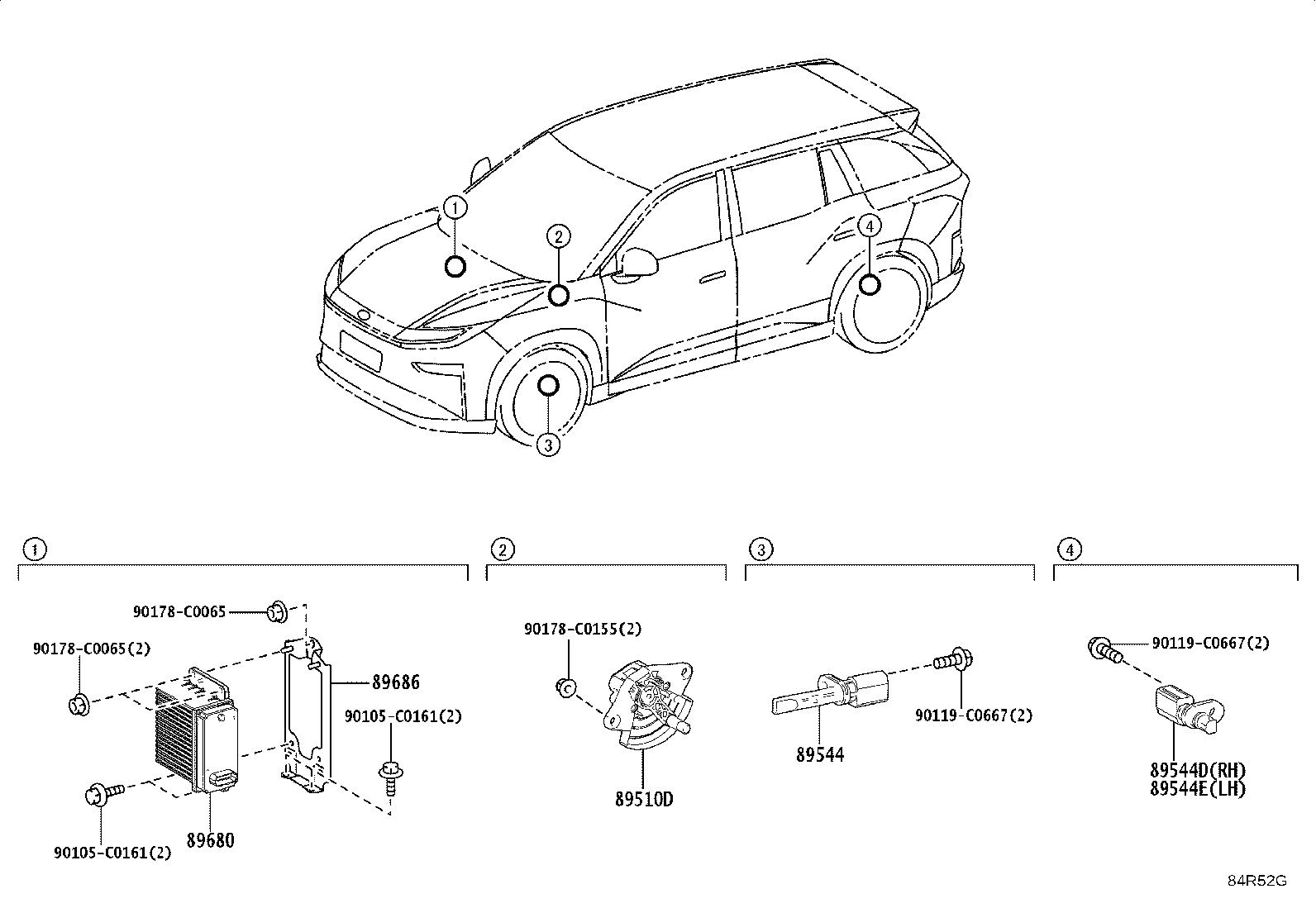 74413-YL030 BRACKET, BRAKE CONTROL POWER SUPPLY, NO.1 product image