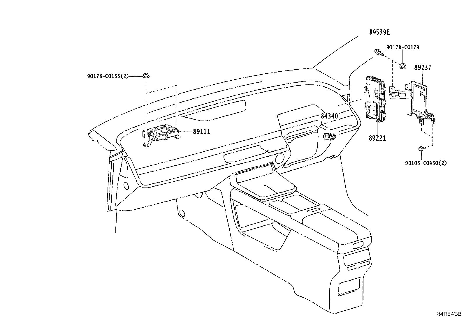 89237-YL070 BRACKET, COMPUTER UNIT product image