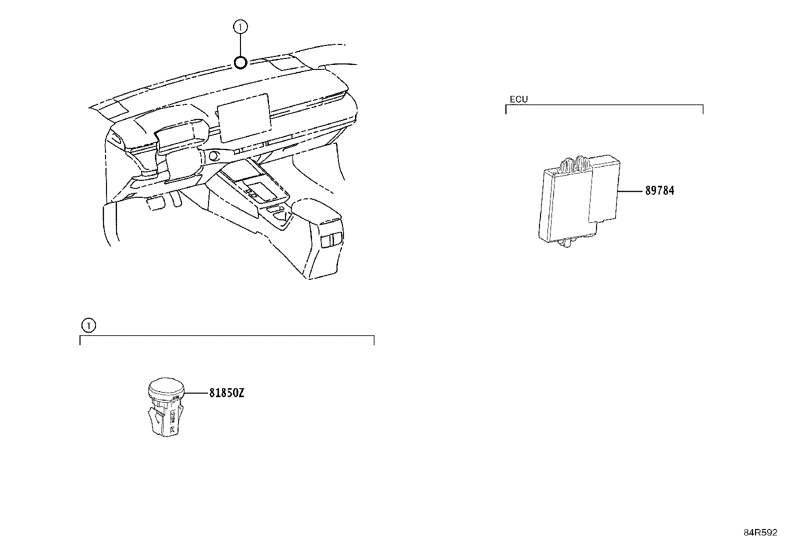 81850-0A020 LAMP ASSY, THEFT WARNING INDICATOR product image