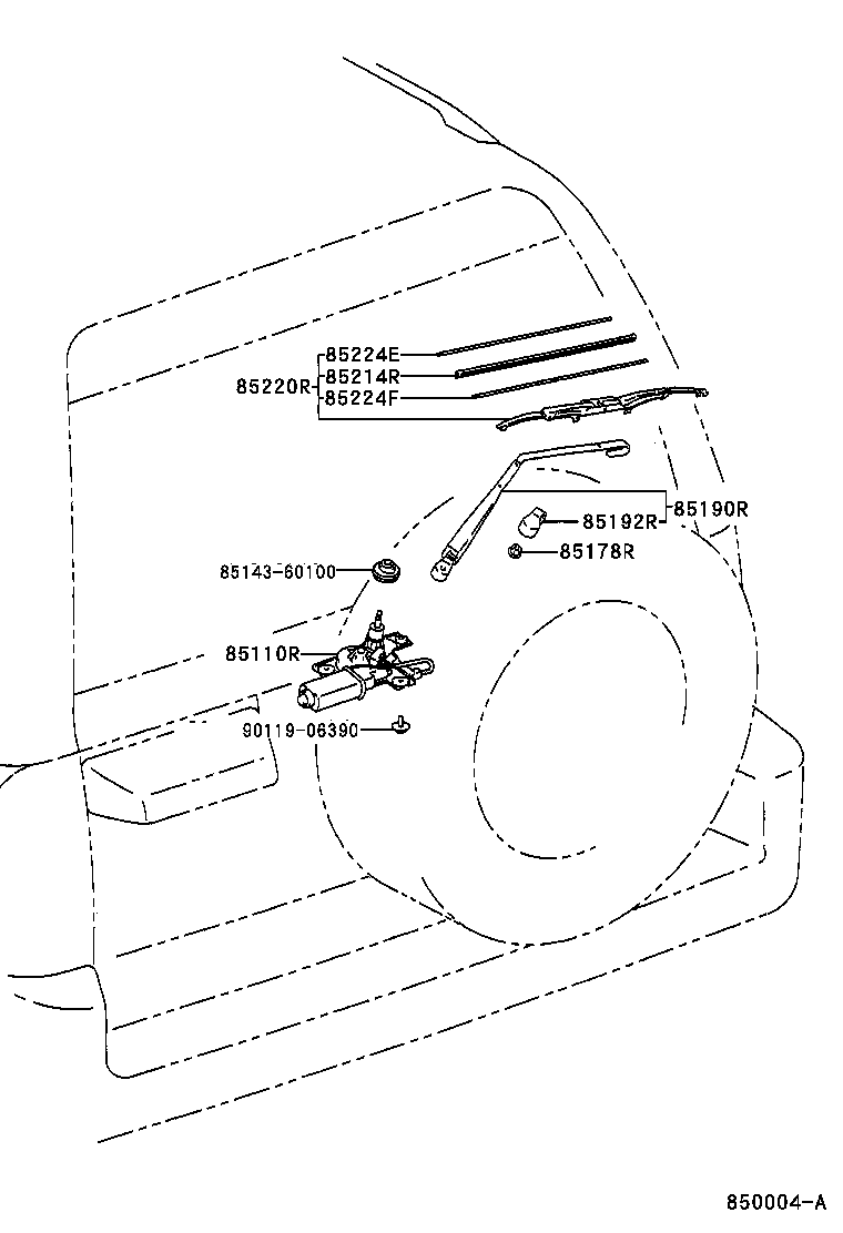 90179-06159 NUT (FOR REAR WIPER ARM SETTING) product image